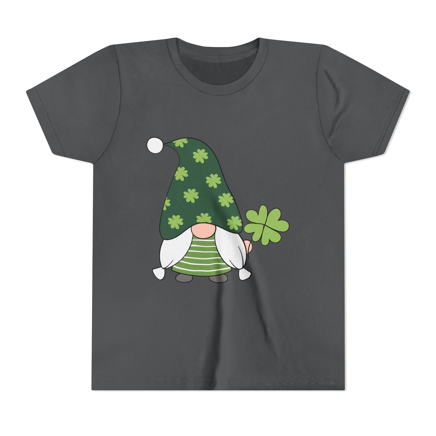 Shamrock Gnome Youth Tee | St. Patrick's Day Clover Kids Shirt