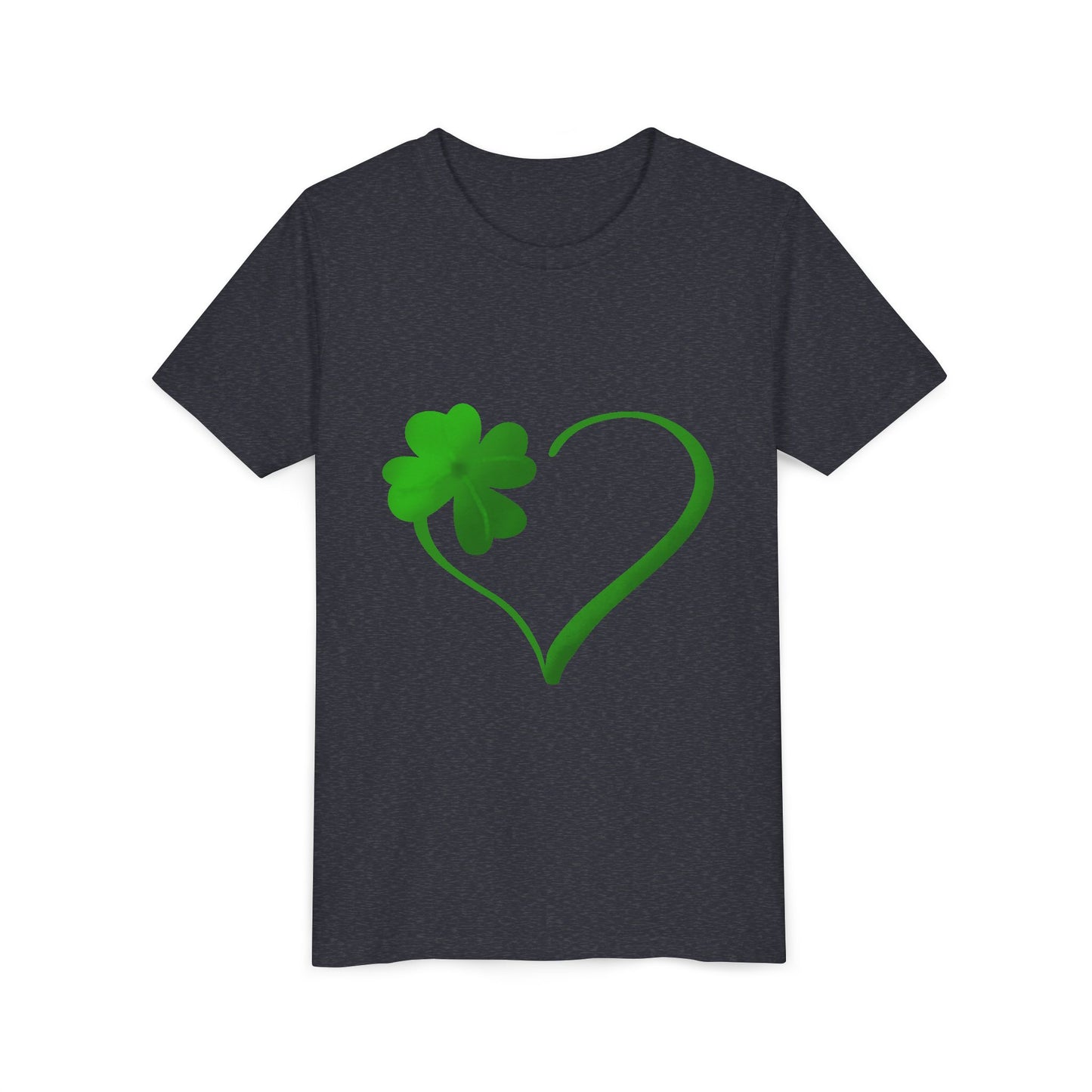 Shamrock Heart Youth Tee | St. Patrick's Day Clover Kids Shirt