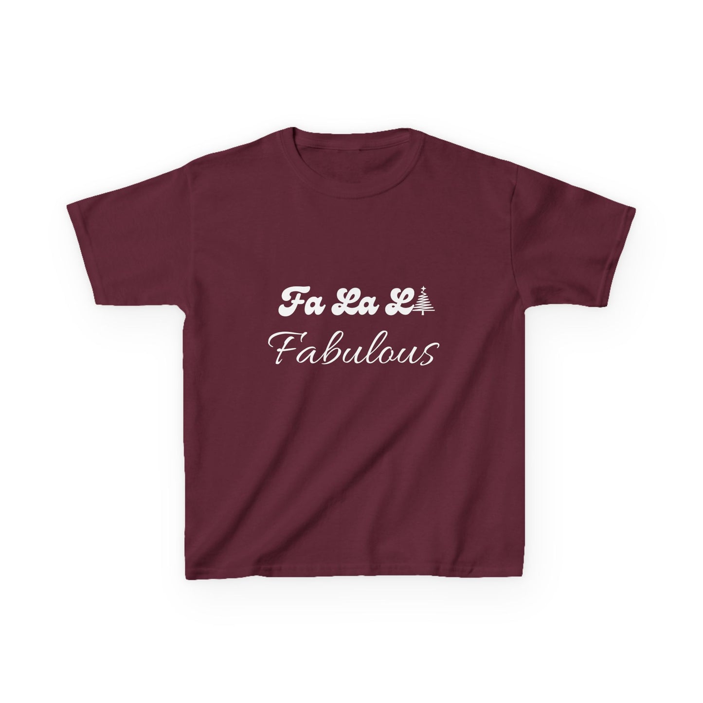 Fa La LA Fabulous Kids Tee - Fun Christmas Shirt for Boys and Girls