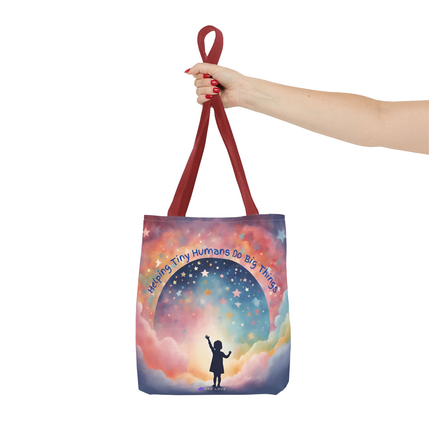 Helping Tiny Humans Do Big Things Tote - Inspiring Kids to Reach for the Stars