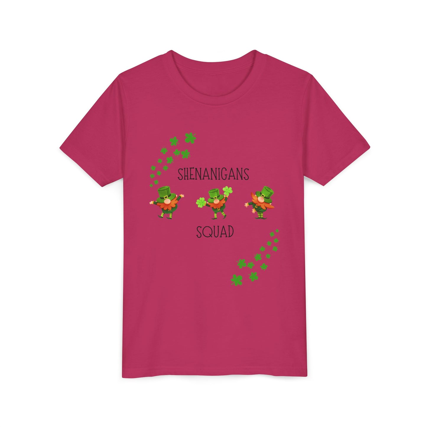 Shenanigans Squad Youth Tee | St. Patrick's Day Leprechaun Shamrock Shirt