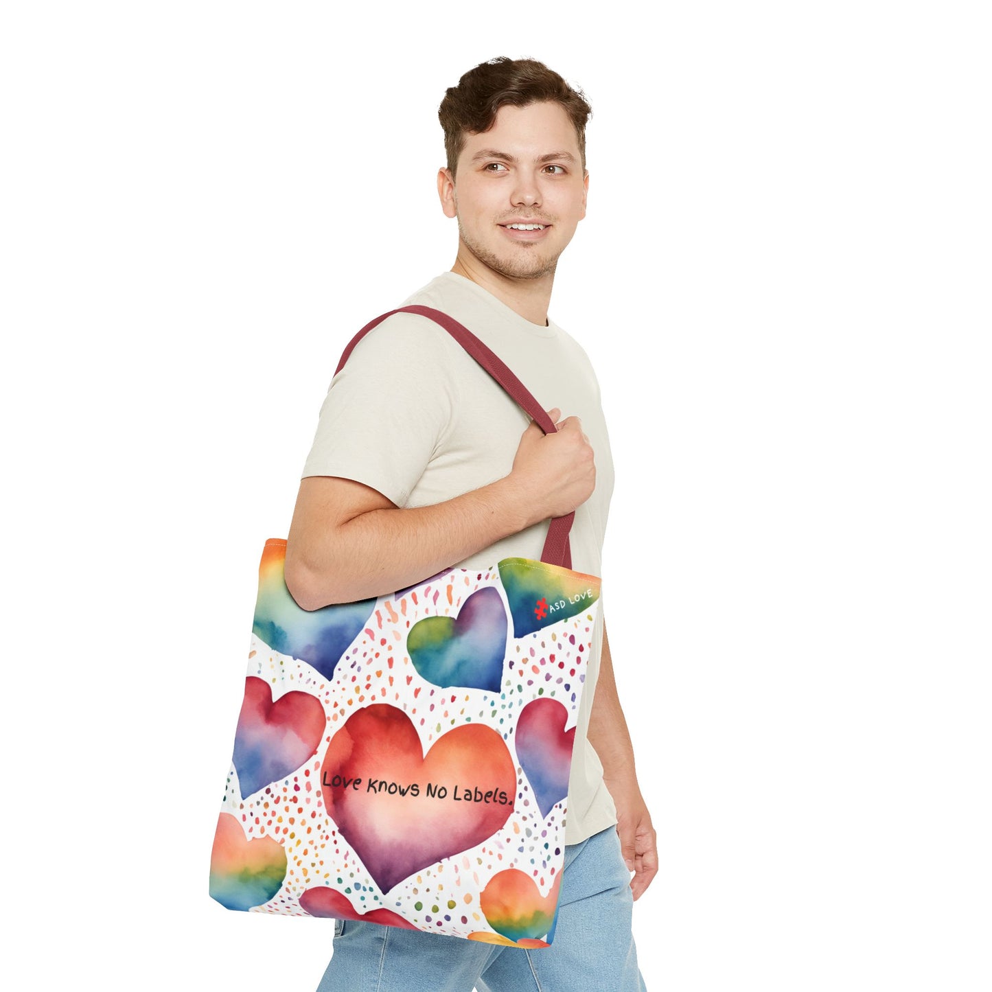 Love Knows No Labels Heart Balloons Tote Bag - Rise Above Division