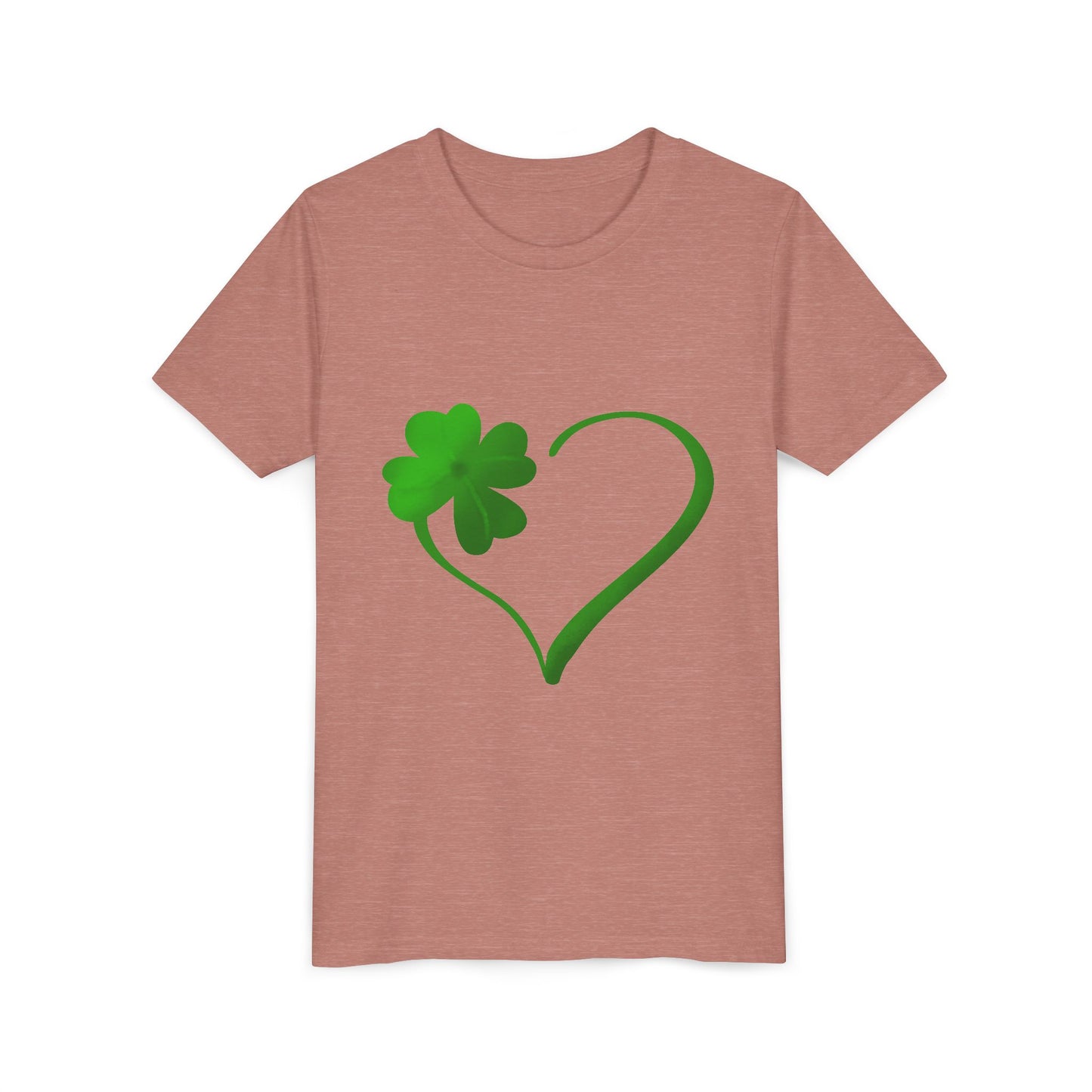 Shamrock Heart Youth Tee | St. Patrick's Day Clover Kids Shirt