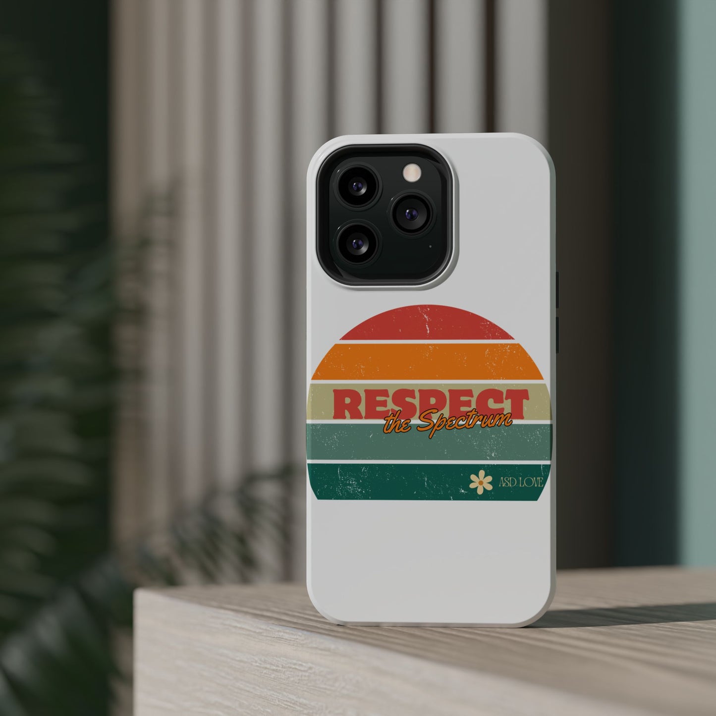 Vintage Rainbow: Respect the Spectrum - ASD Awareness Phone Case