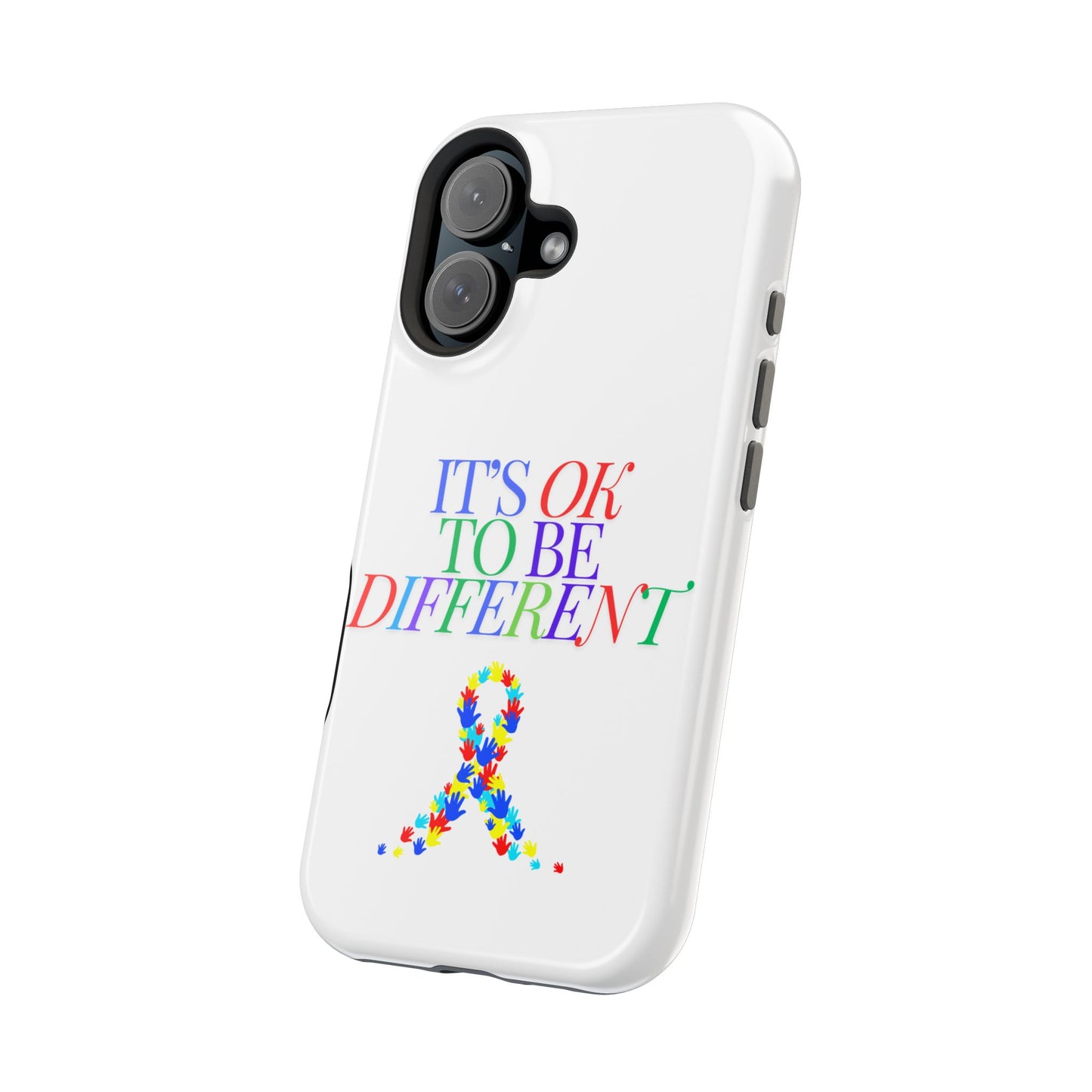 Autism Support Ribbon: It's Okay to Be Different - ASD Awareness Phone Case