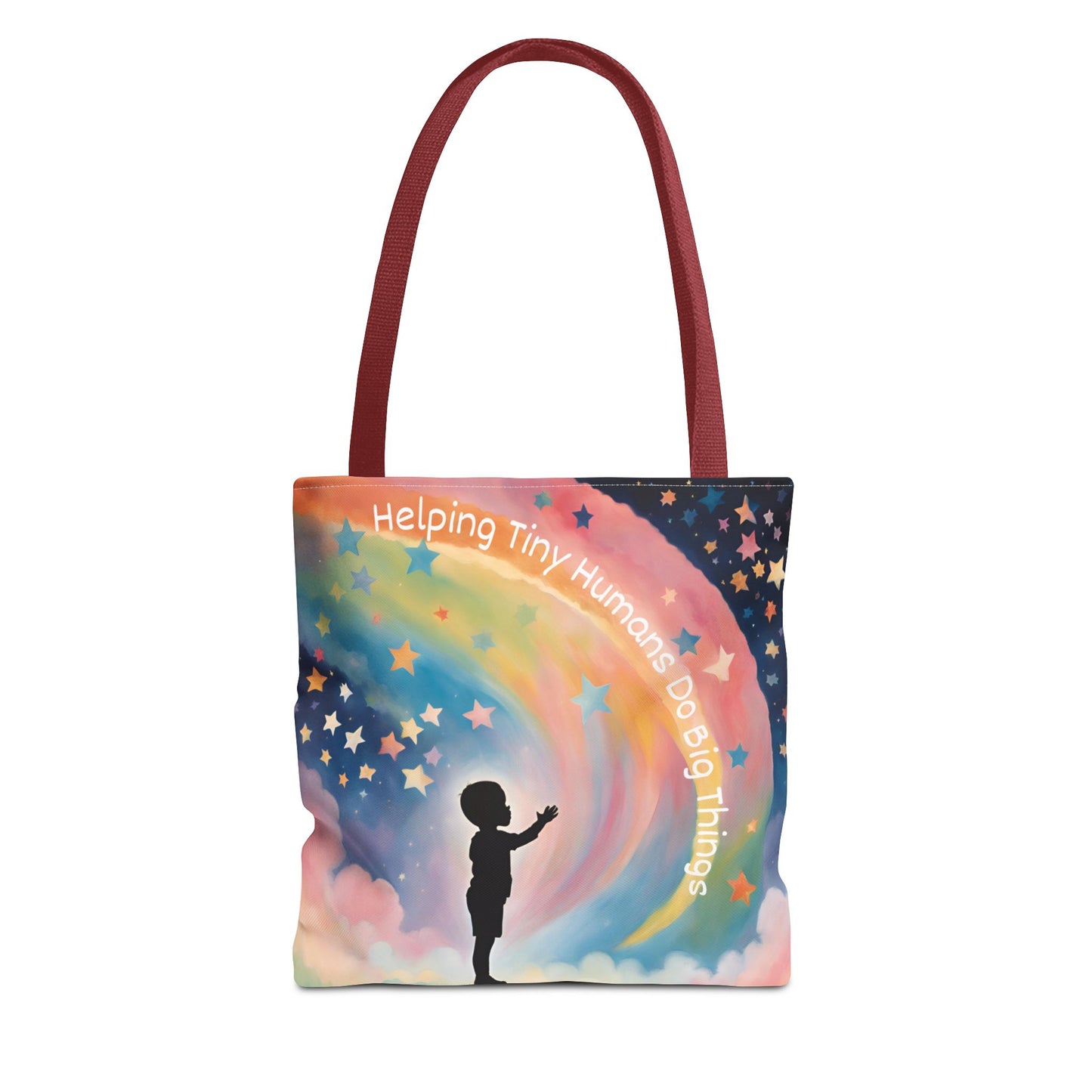 Helping Tiny Humans Do Big Things Tote - Inspiring Kids to Reach for the Stars