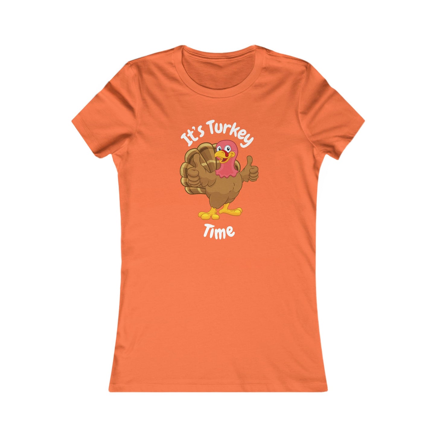 Turkey Time Thanksgiving Shirt (WF) - Fun Cartoon Turkey Tee for Holiday Feasts