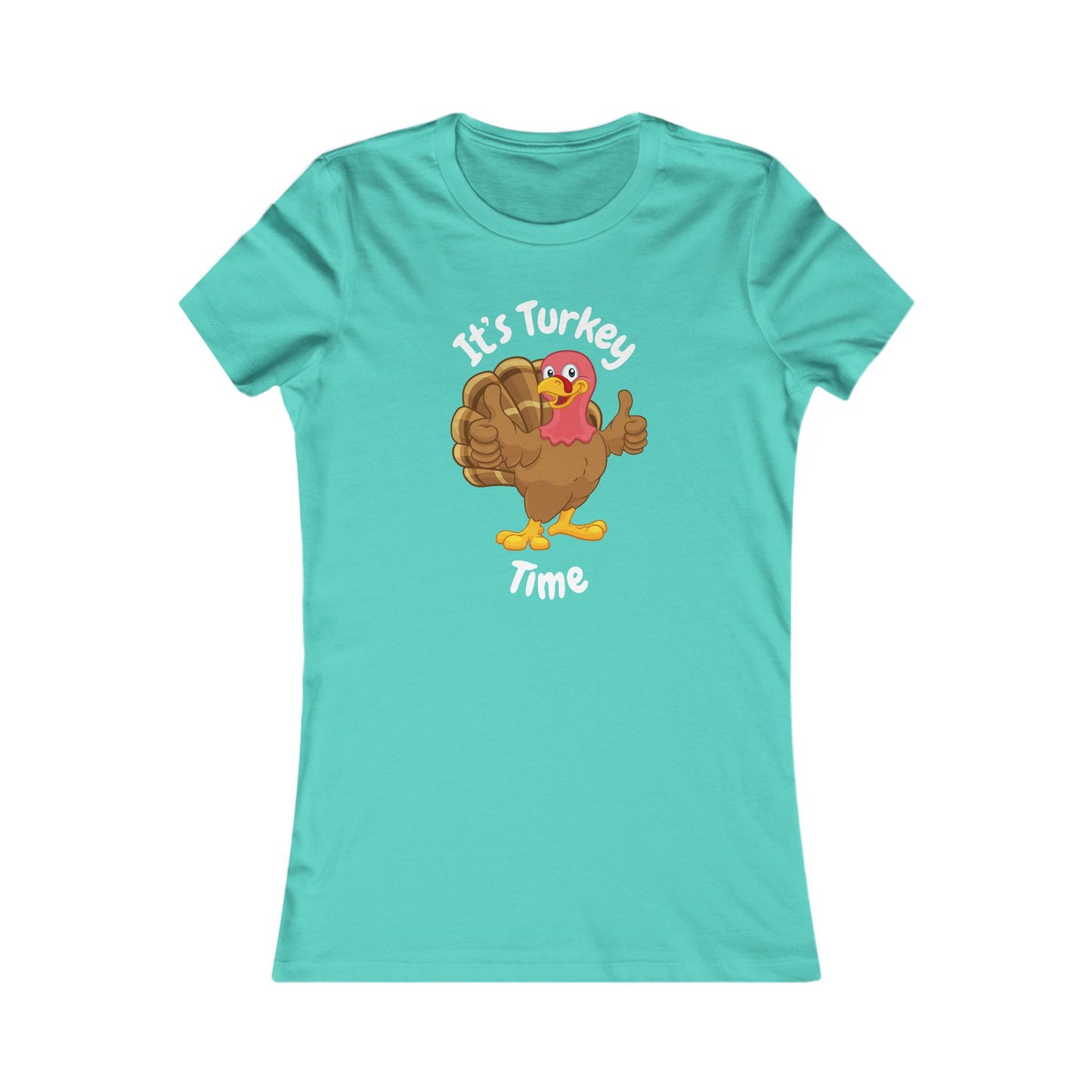 Turkey Time Thanksgiving Shirt (WF) - Fun Cartoon Turkey Tee for Holiday Feasts