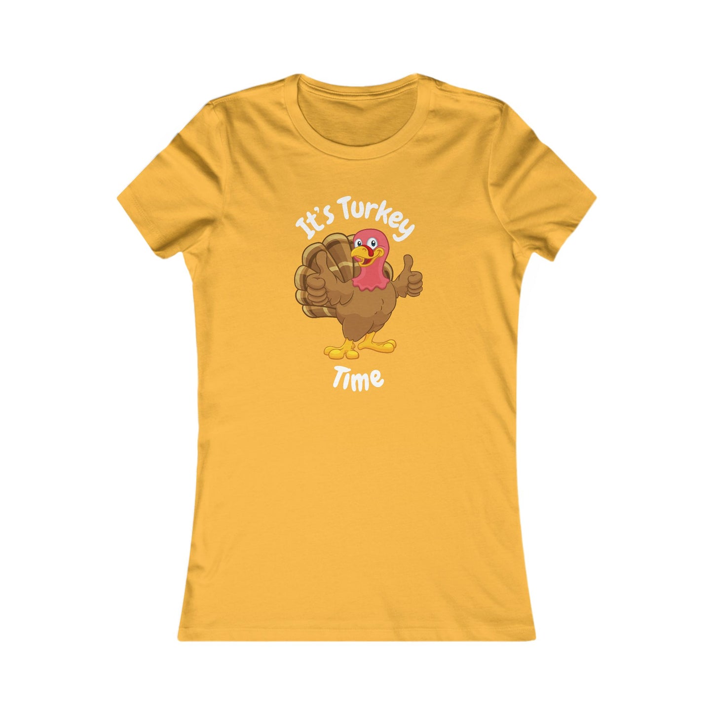 Turkey Time Thanksgiving Shirt (WF) - Fun Cartoon Turkey Tee for Holiday Feasts