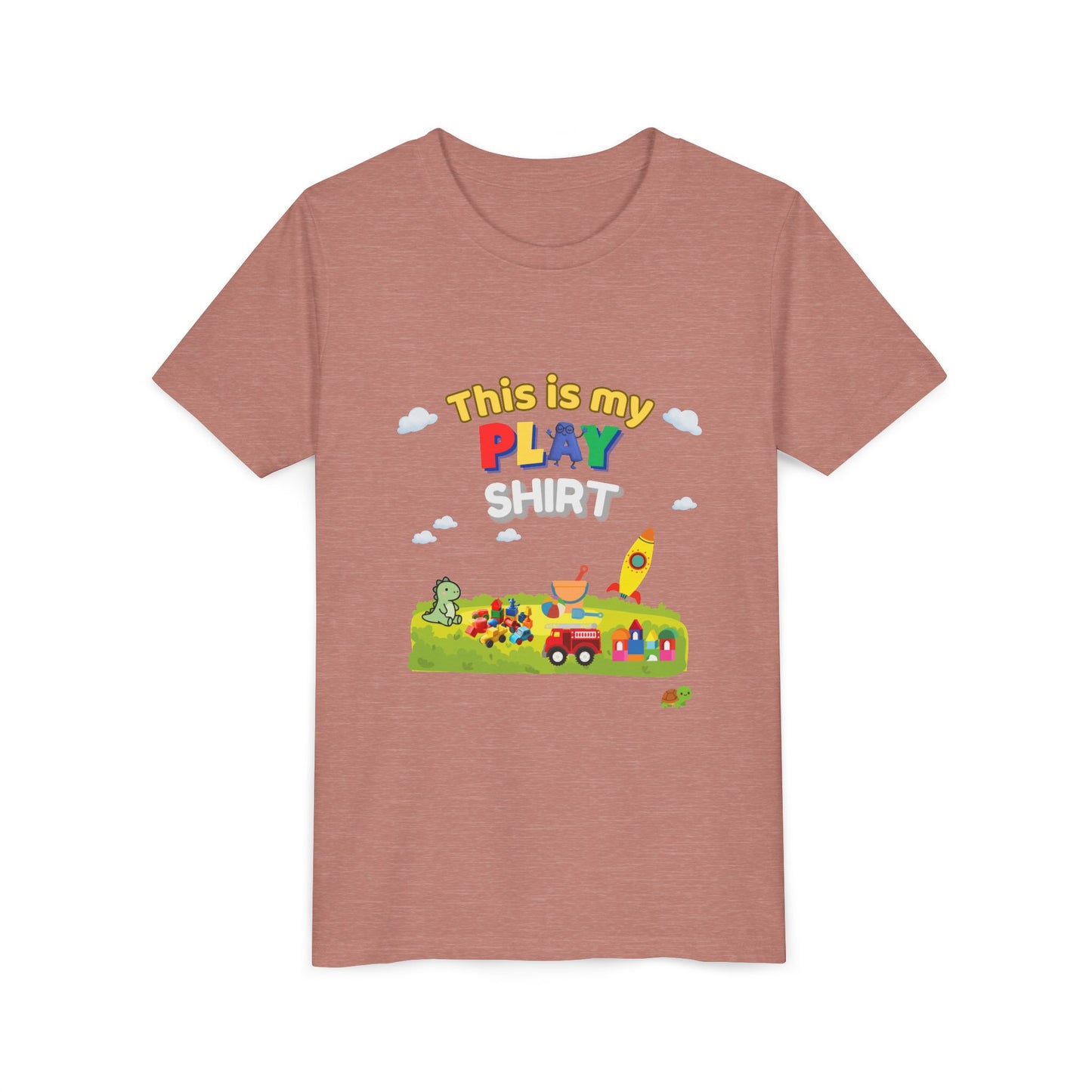 This is My Play Shirt Youth Tee | Toy Rocket, Blocks, Truck Kids Shirt