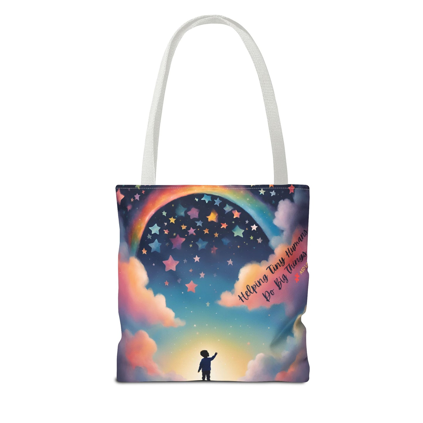 Helping Tiny Humans Do Big Things Tote - Inspiring Kids to Reach for the Stars