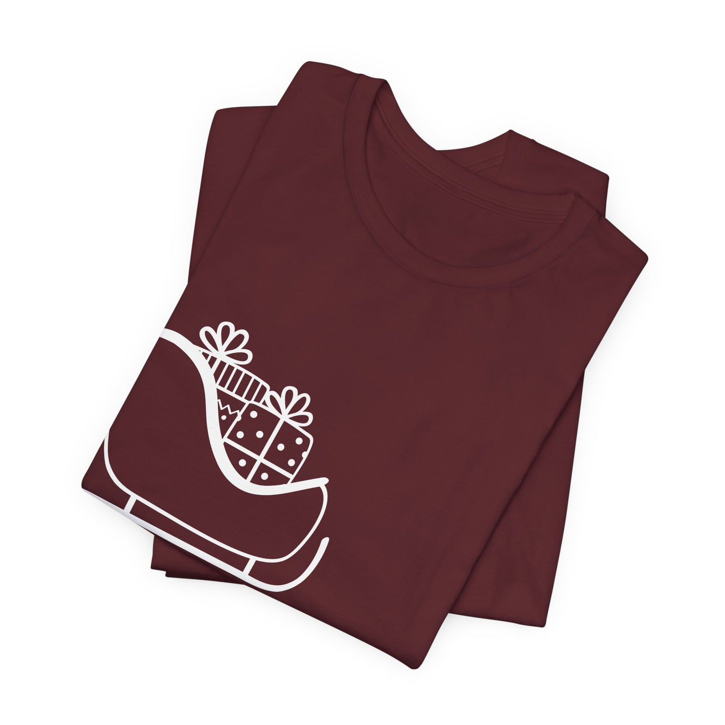 Sleigh All Day Holiday Shirt (WF) – Unisex Jersey Short Sleeve Tee | Holiday Gift | Funny Sleigh T-Shirt | Winter Snowflake Tee | Matching Family Outfit