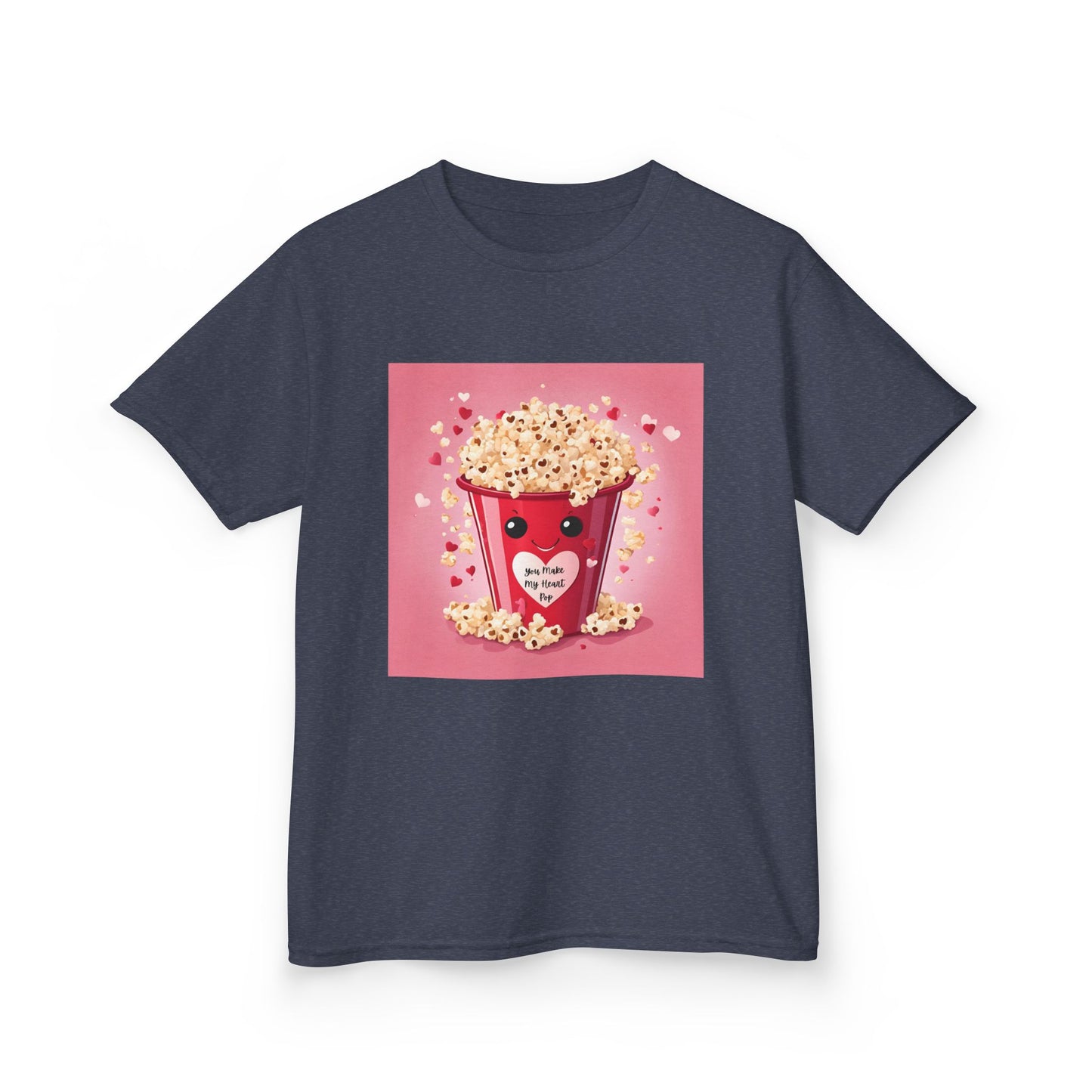 You Make My Heart Pop - Smiling Popcorn Valentine Kids Tee