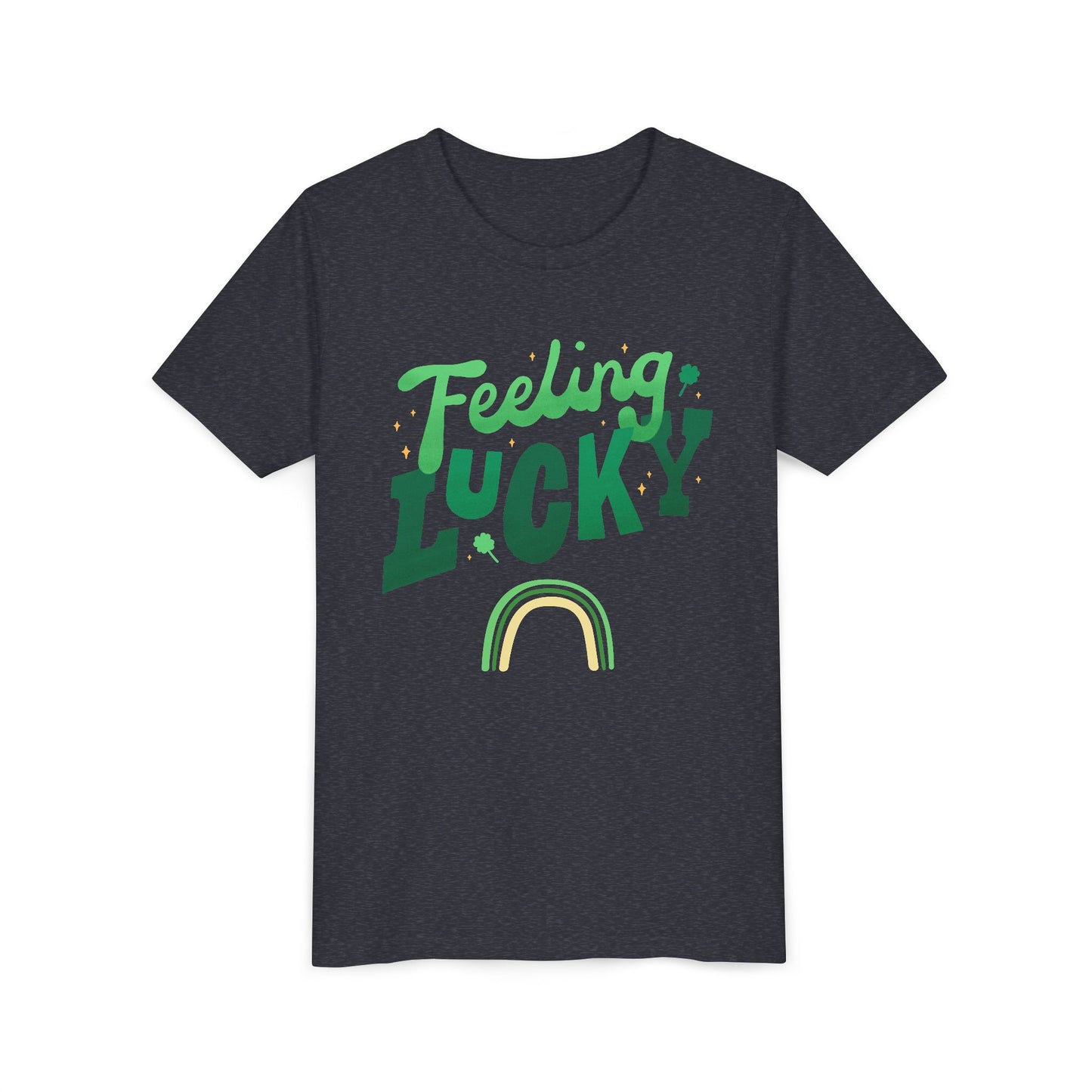 Feeling Lucky rainbow Youth Tee | St. Patrick's Day kids shirt