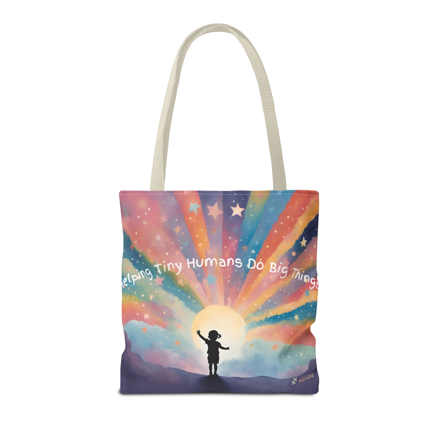 Helping Tiny Humans Do Big Things Tote - Inspiring Kids to Reach for the Stars