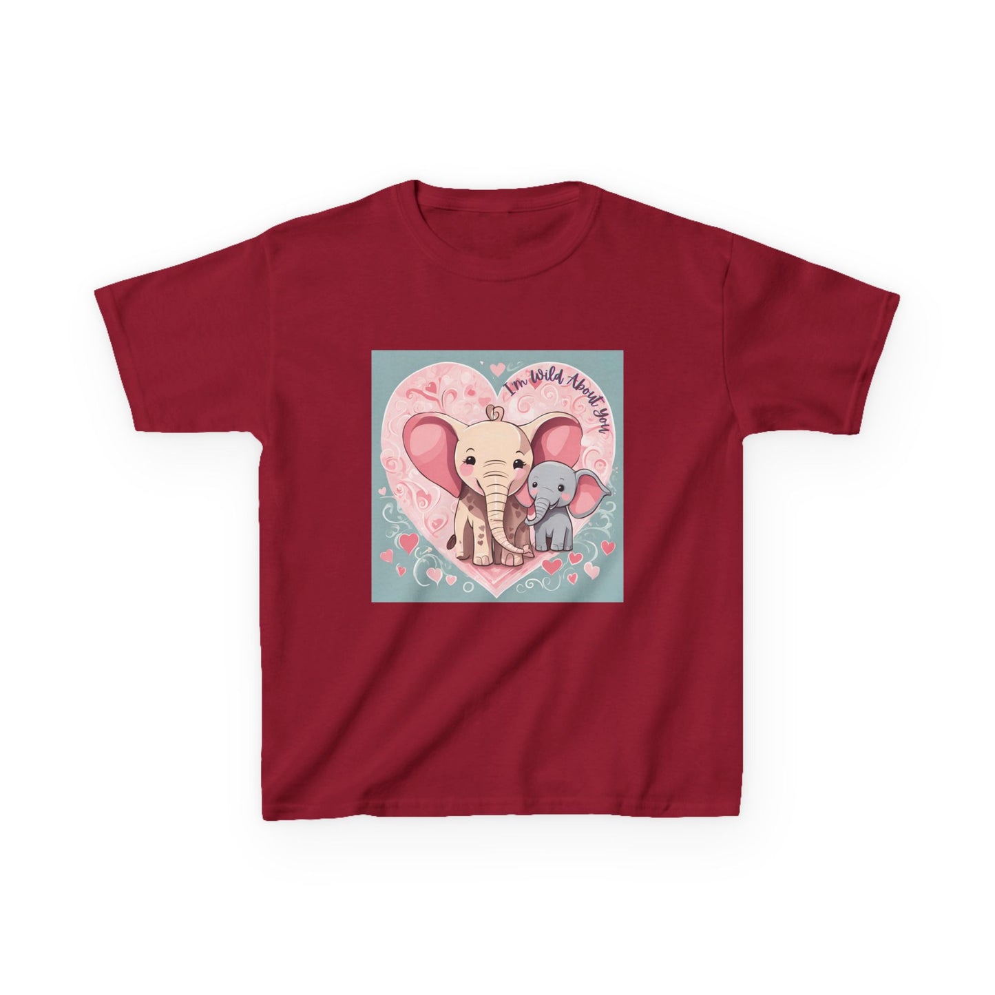 I'm Wild About You - Elephant Duo Valentine's Kids Tee