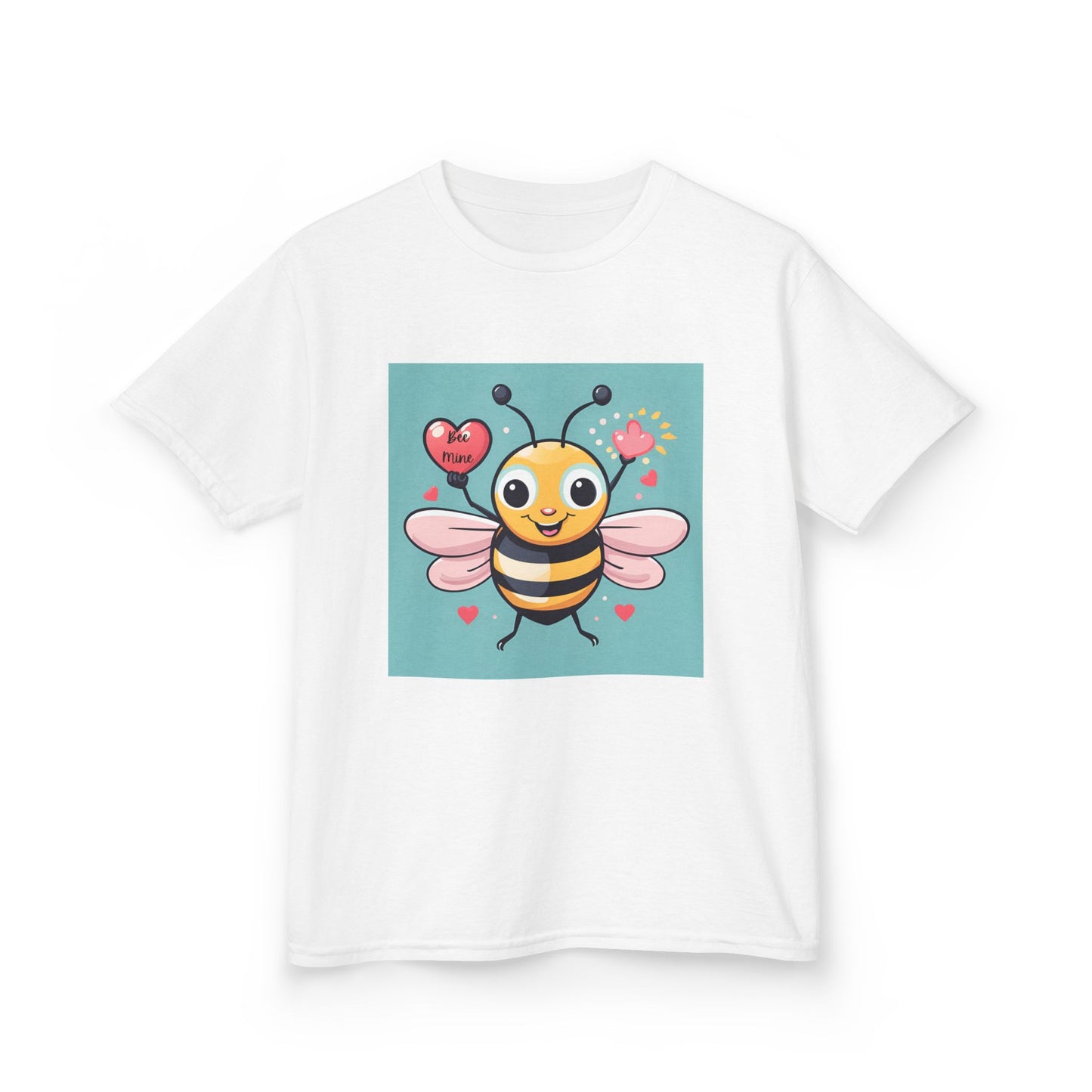 Bee Mine - Heart LIfting Bumble Bee Valentine's Kids Tee