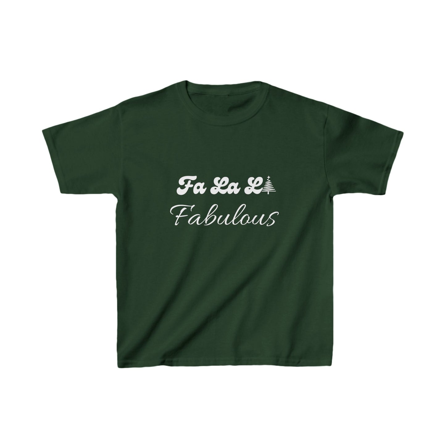 Fa La LA Fabulous Kids Tee - Fun Christmas Shirt for Boys and Girls