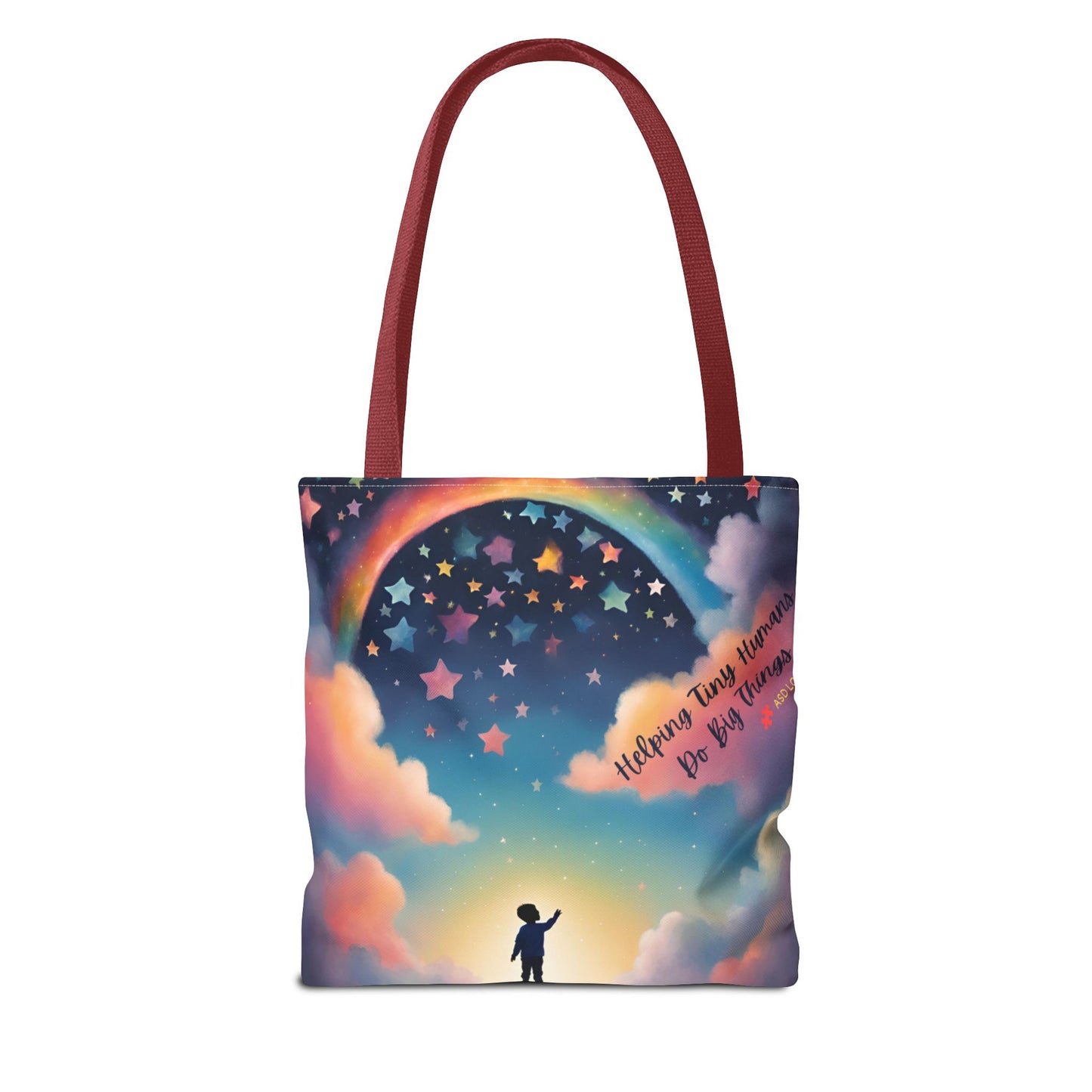 Helping Tiny Humans Do Big Things Tote - Inspiring Kids to Reach for the Stars