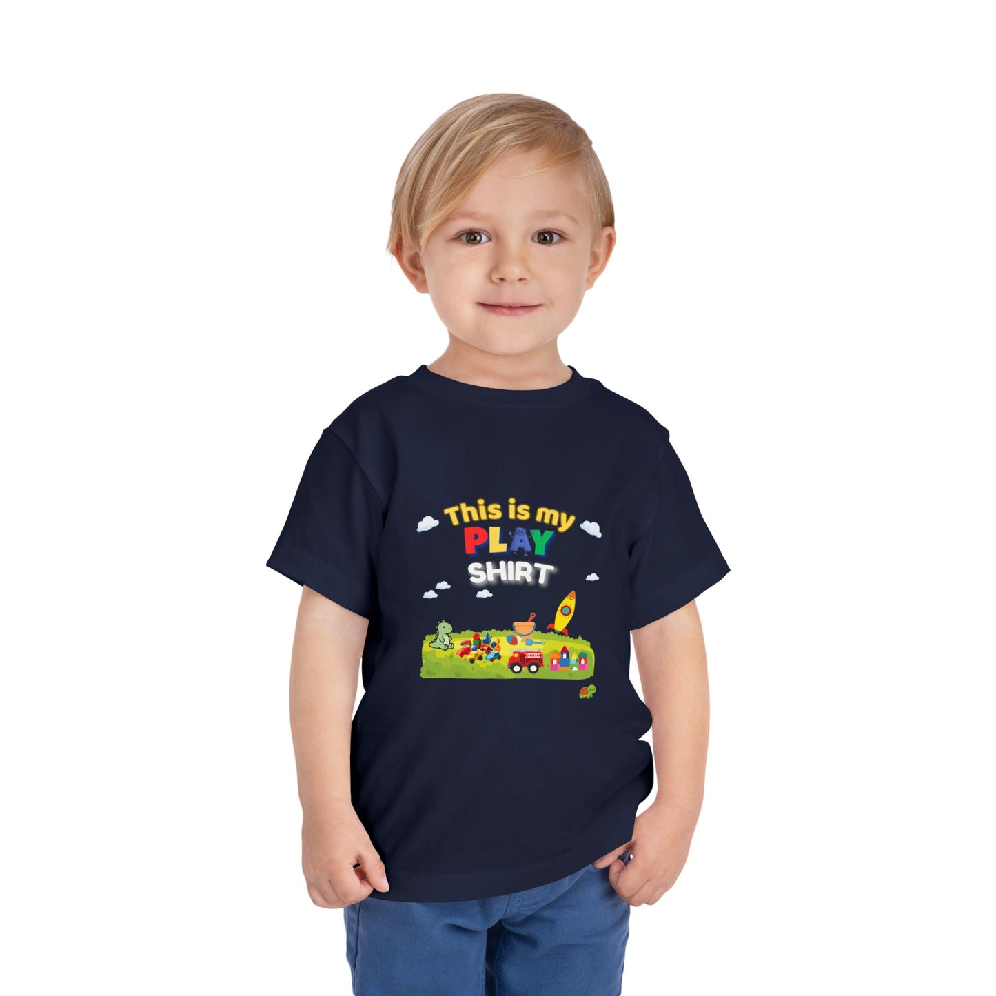 This Is My Play Shirt Toddler Tee | Toy Train, Blocks, Rocket
