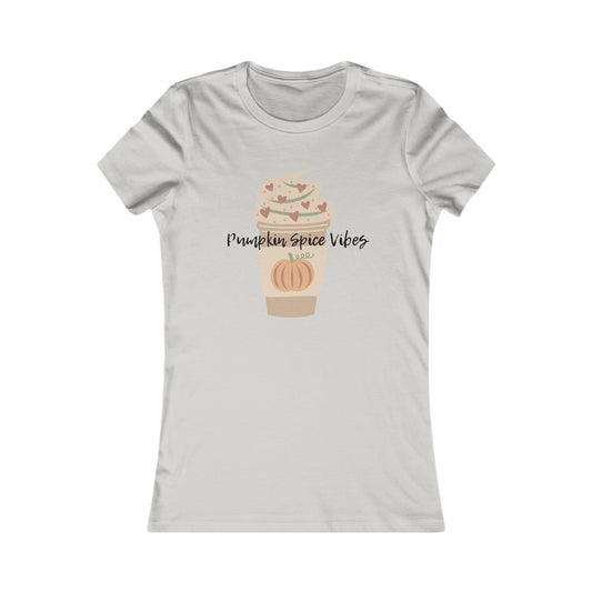 Pumpkin Spice Vibes Shirt - Cute Fall Latte Shirt with Hearts in Whipped Cream and Pumpkin desgin