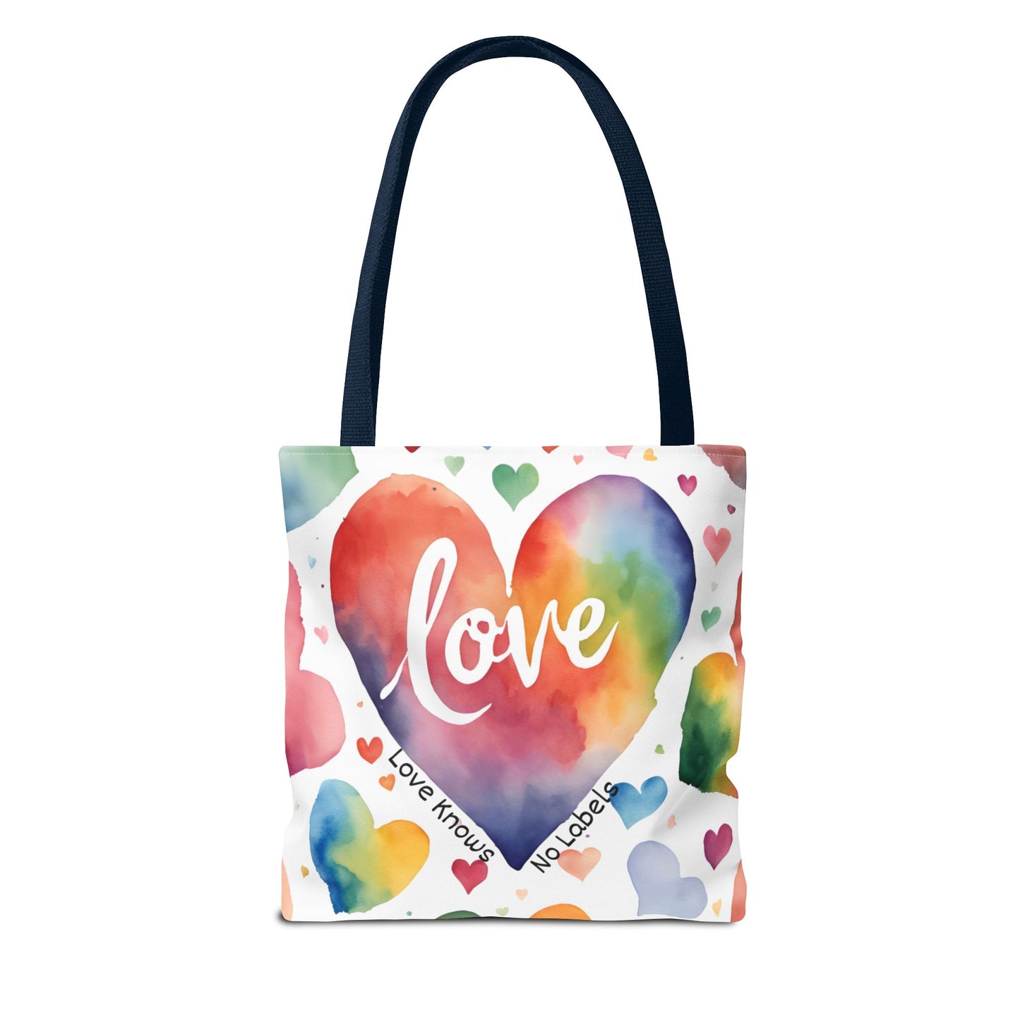 Love Knows No Labels - Hearts, Hearts, Hearts Tote Bag - Embrace Every Difference