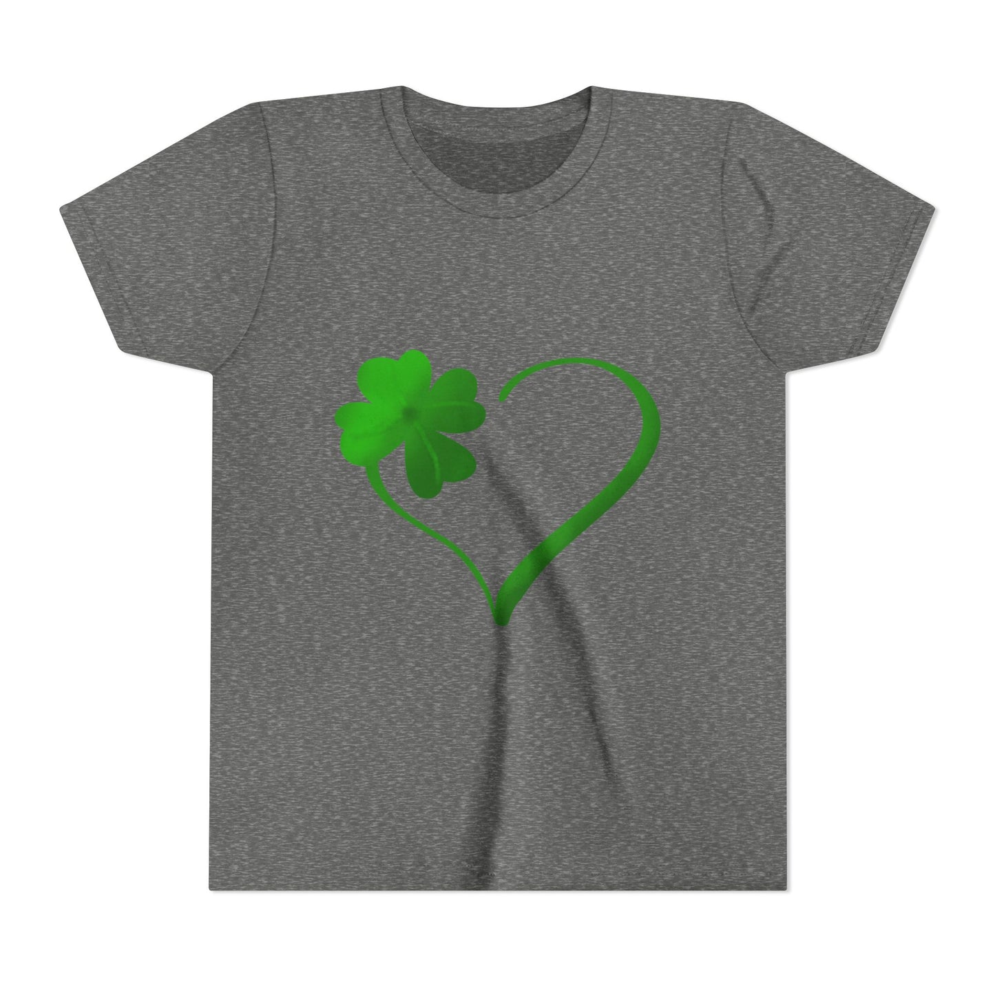 Shamrock Heart Youth Tee | St. Patrick's Day Clover Kids Shirt