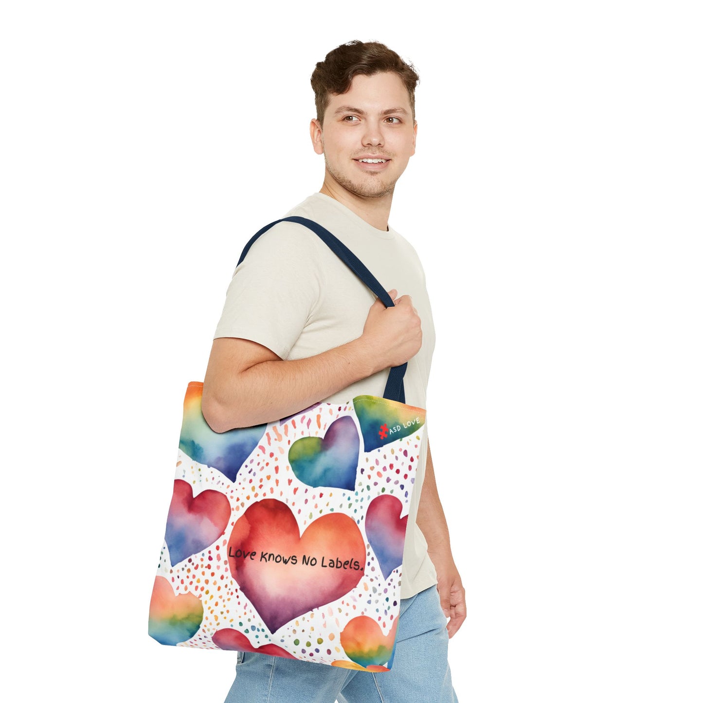Love Knows No Labels Heart Balloons Tote Bag - Rise Above Division