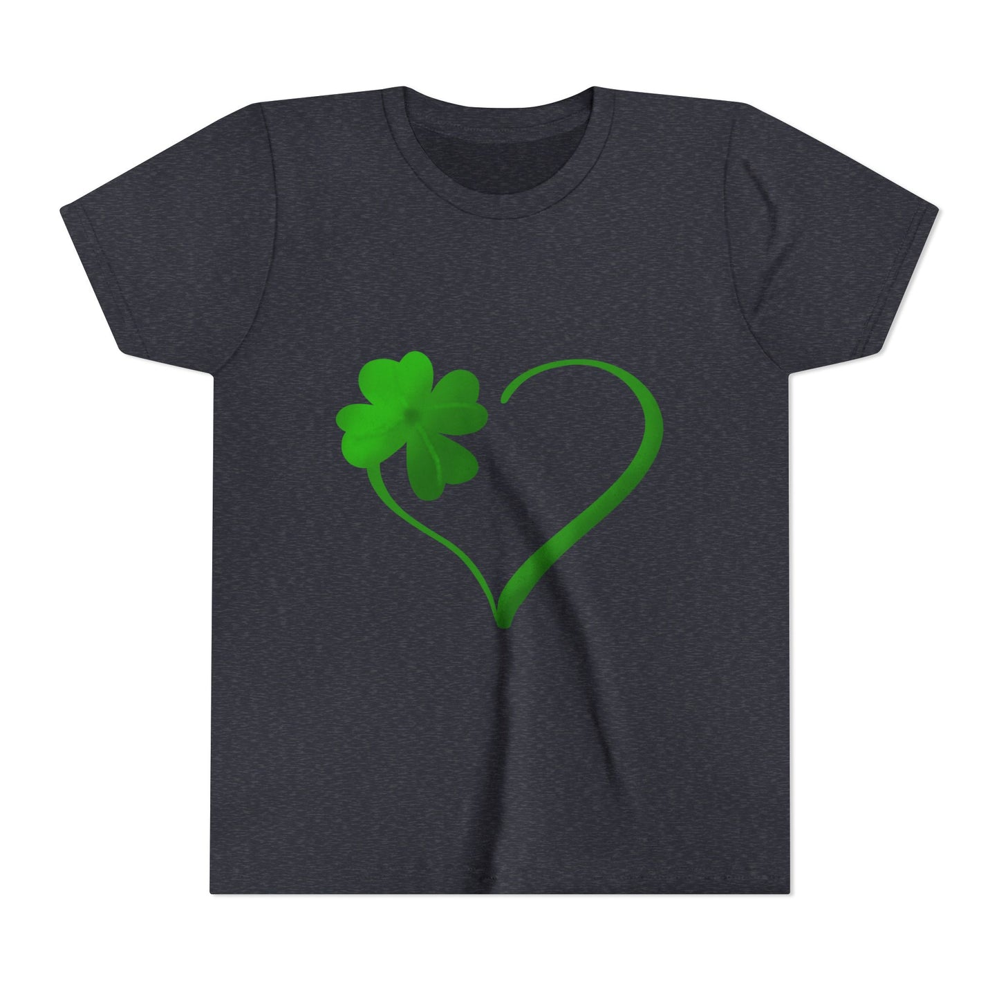 Shamrock Heart Youth Tee | St. Patrick's Day Clover Kids Shirt