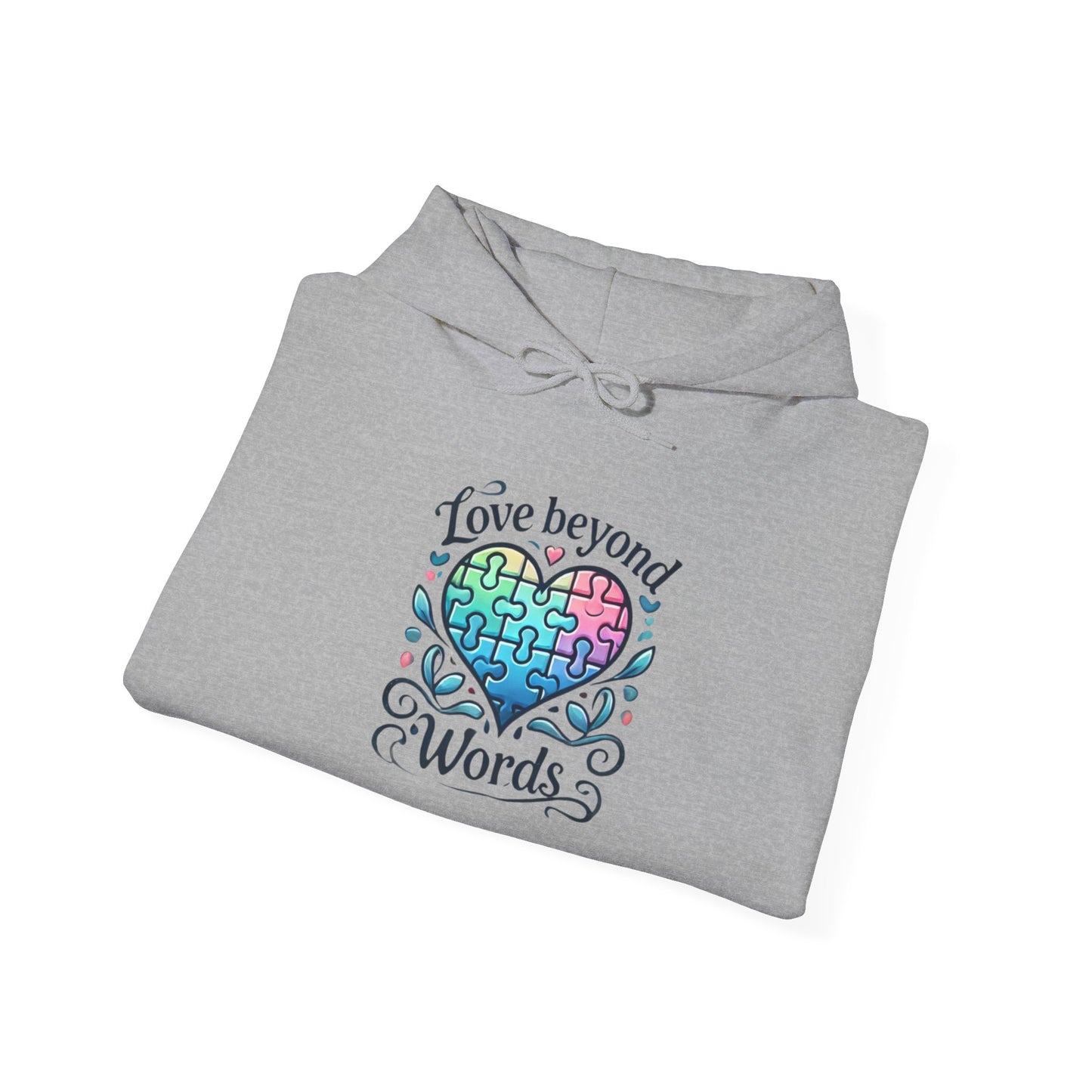 Love Beyond Words - Autism Awareness Hoodie - Cozy Unisex Sweatshirt for Warmth & Connection, Perfect for Gifts, Casual Wear, Gatherings