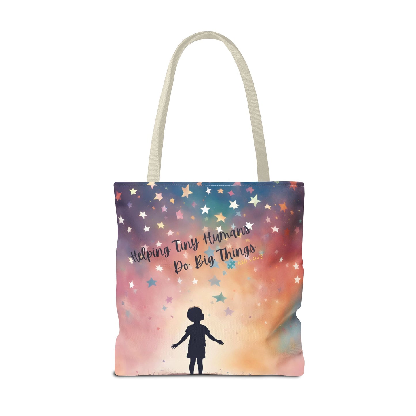 Helping Tiny Humans Do Big Things Tote - Inspiring Kids to Reach for the Stars