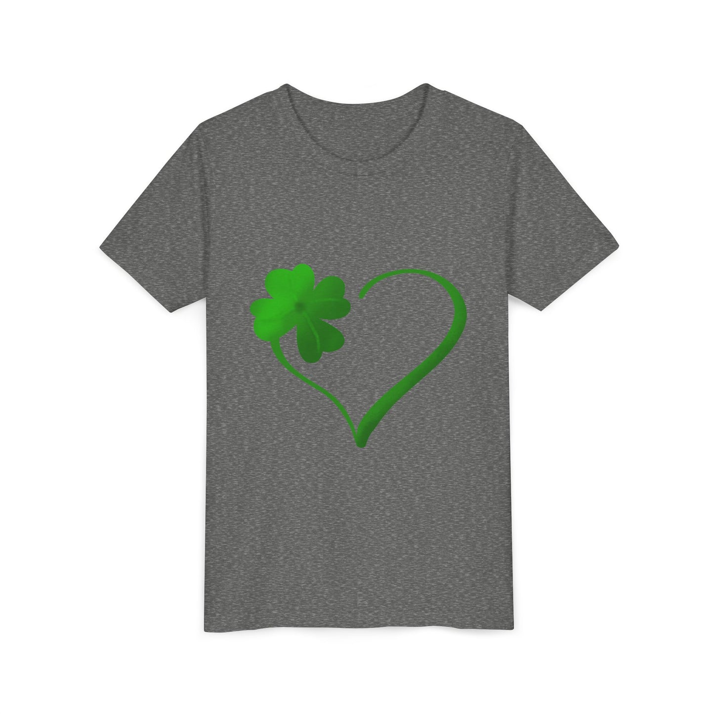 Shamrock Heart Youth Tee | St. Patrick's Day Clover Kids Shirt