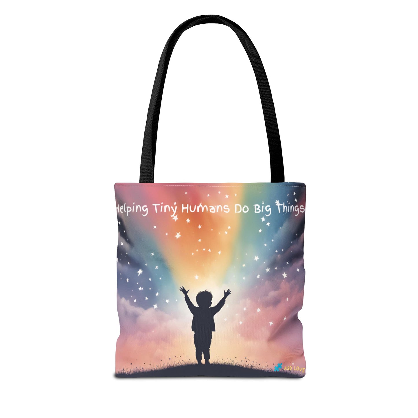 Helping Tiny Humans Do Big Things Tote - Inspiring Kids to Reach for the Stars