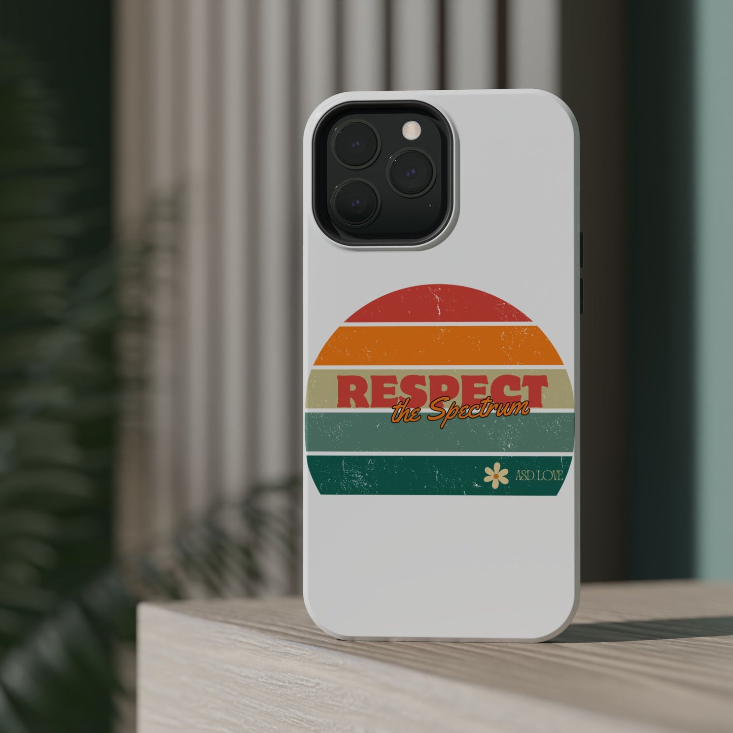 Vintage Rainbow: Respect the Spectrum - ASD Awareness Phone Case