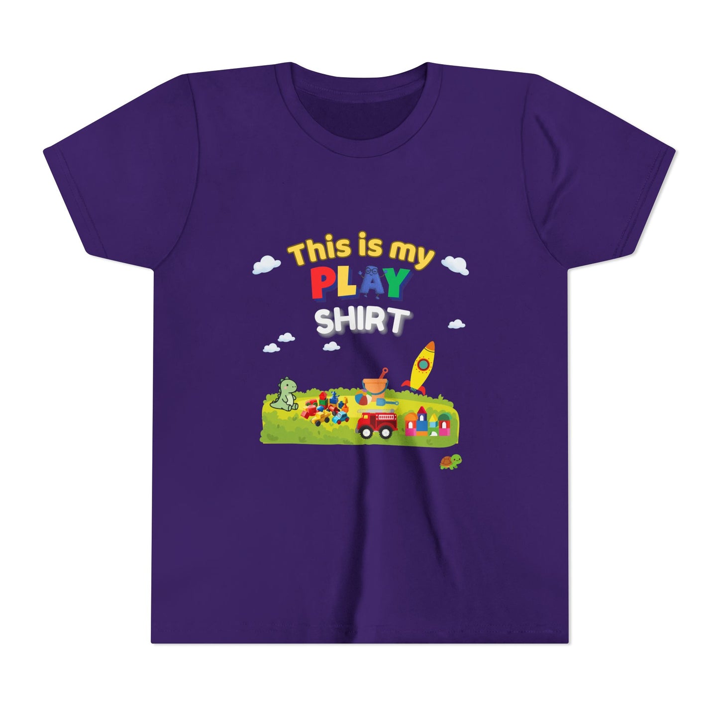 This is My Play Shirt Youth Tee | Toy Rocket, Blocks, Truck Kids Shirt