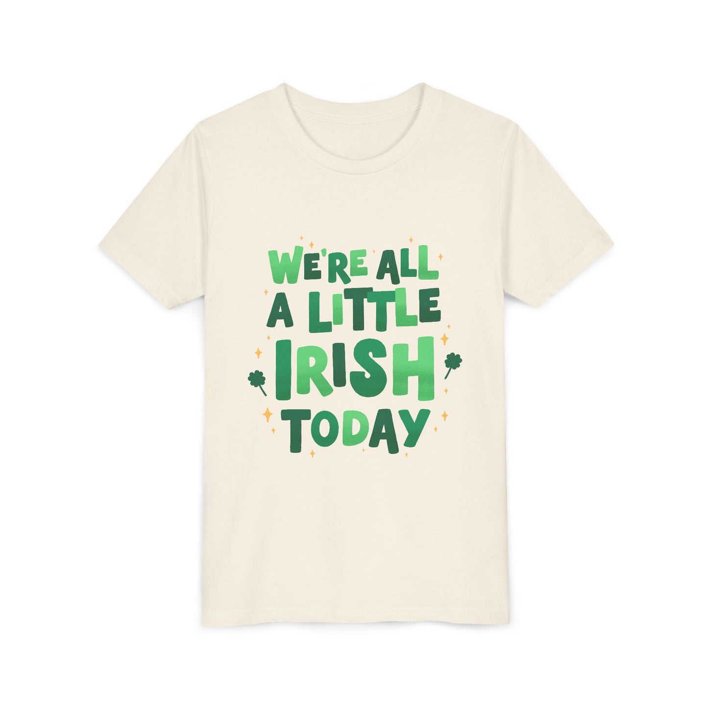 We are All A Little Irish Today Youth Tee | St. Patricks Day Shamrock Shirt