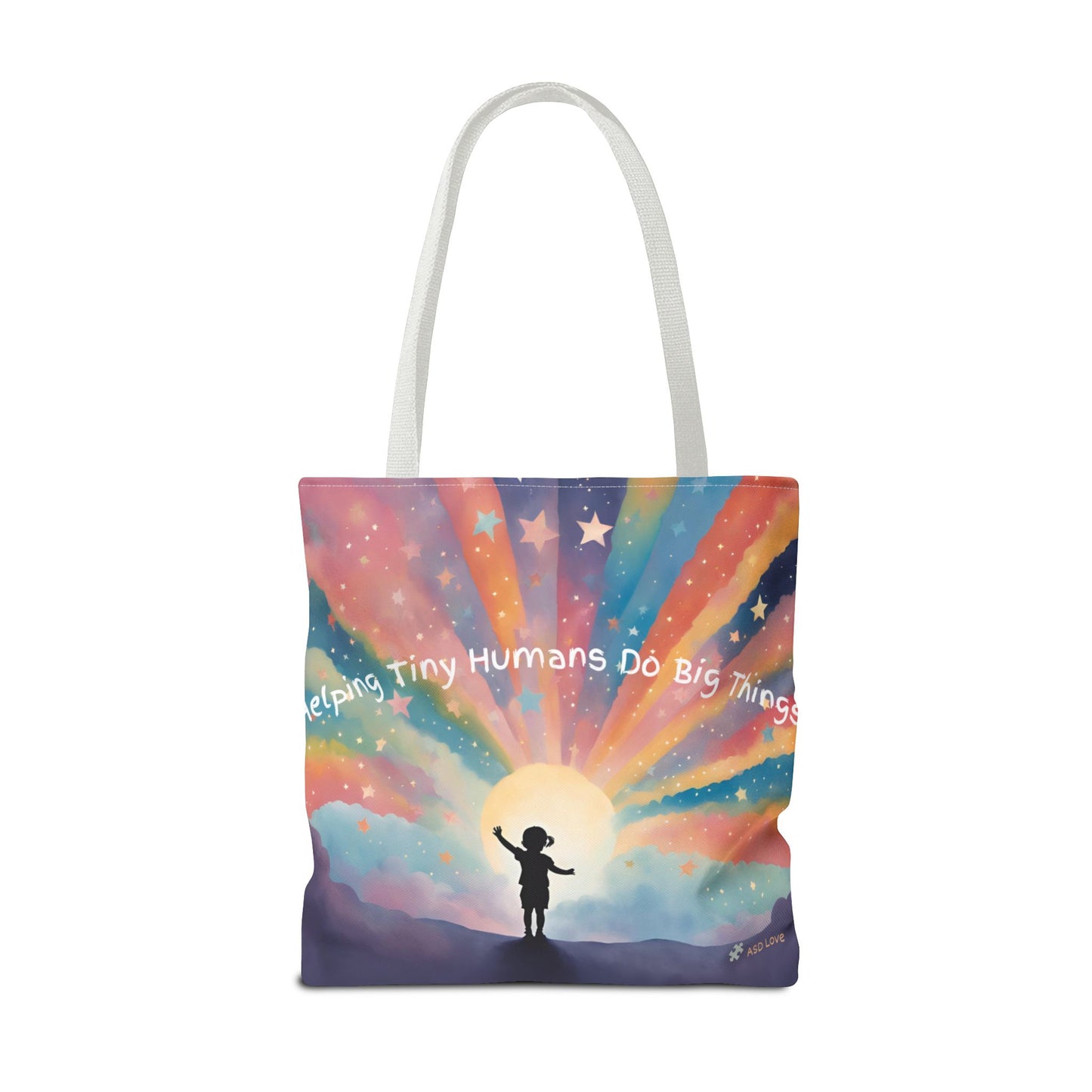 Helping Tiny Humans Do Big Things Tote - Inspiring Kids to Reach for the Stars