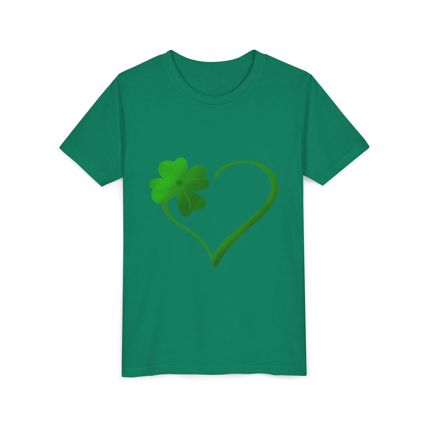 Shamrock Heart Youth Tee | St. Patrick's Day Clover Kids Shirt