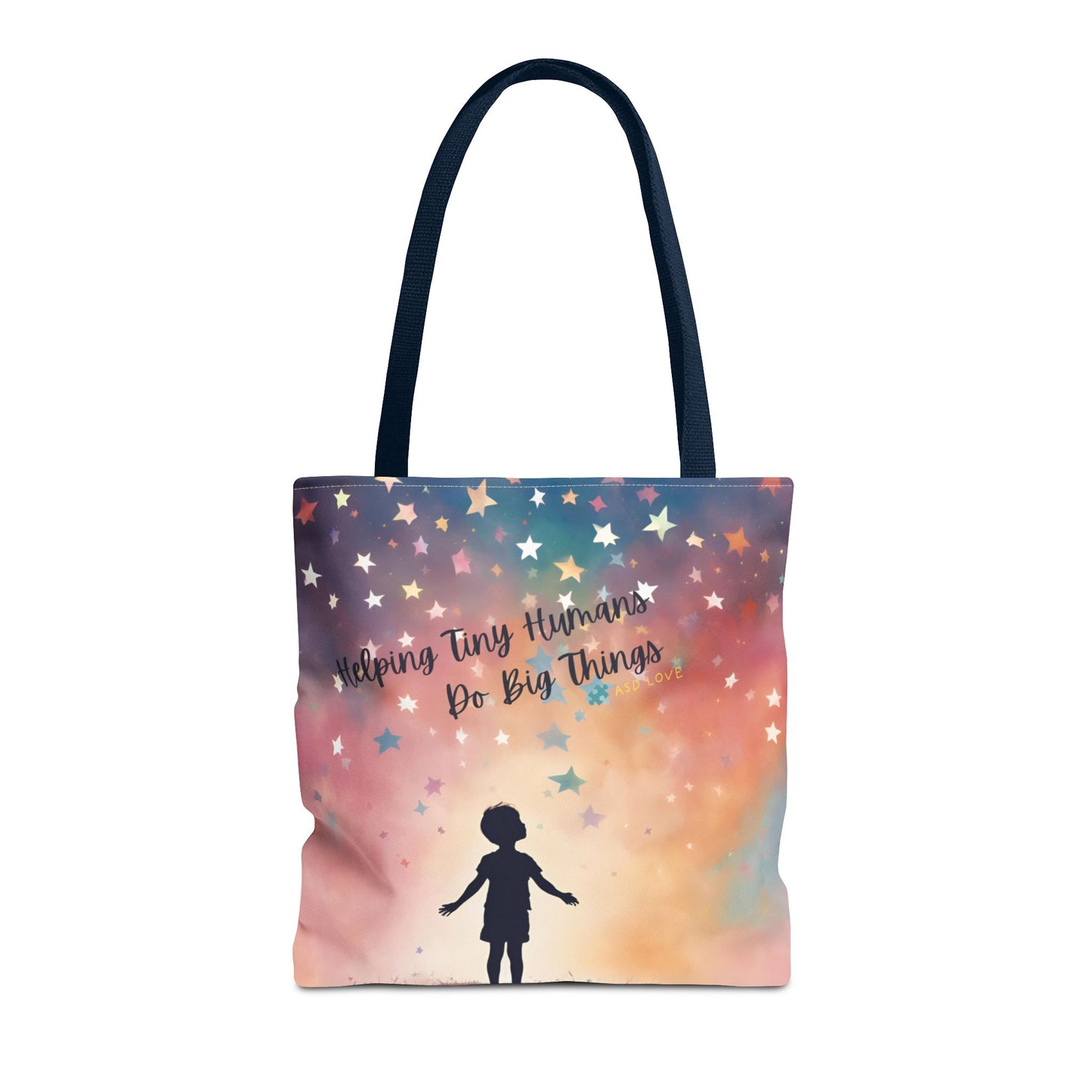 Helping Tiny Humans Do Big Things Tote - Inspiring Kids to Reach for the Stars
