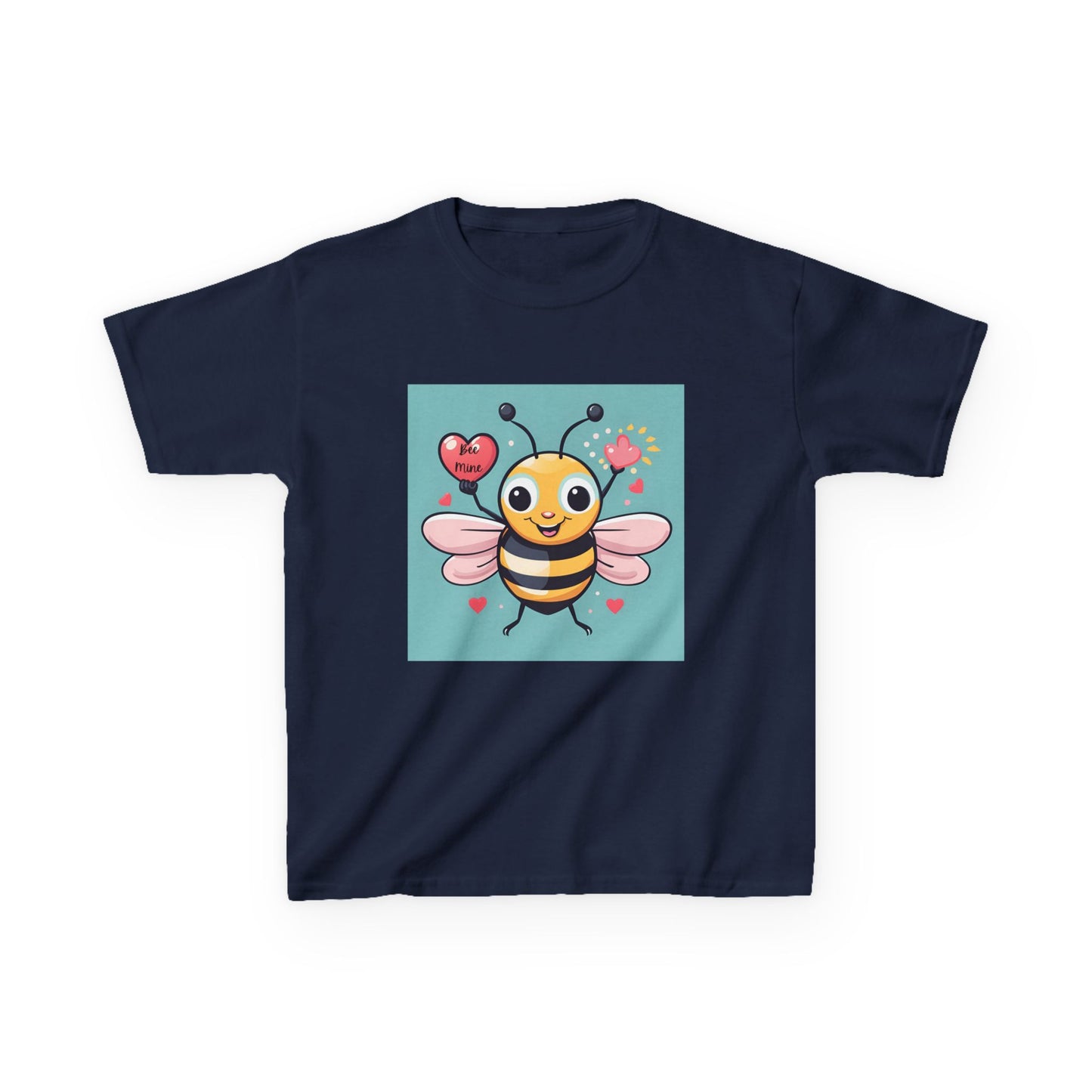 Bee Mine - Heart LIfting Bumble Bee Valentine's Kids Tee