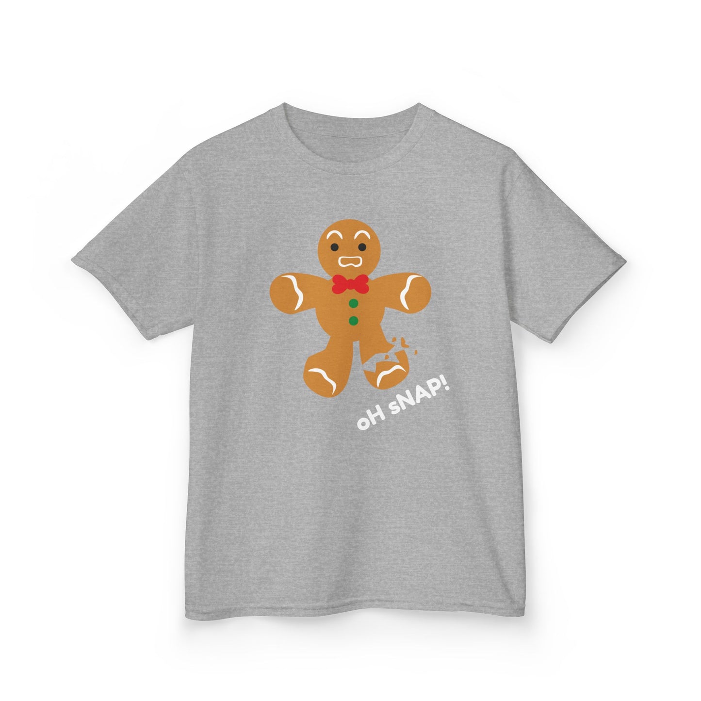 Oh Snap! Broken Gingerbread boy Kids Tee - Funny Holiday Shirt for Christmas and Gingerbread Fans