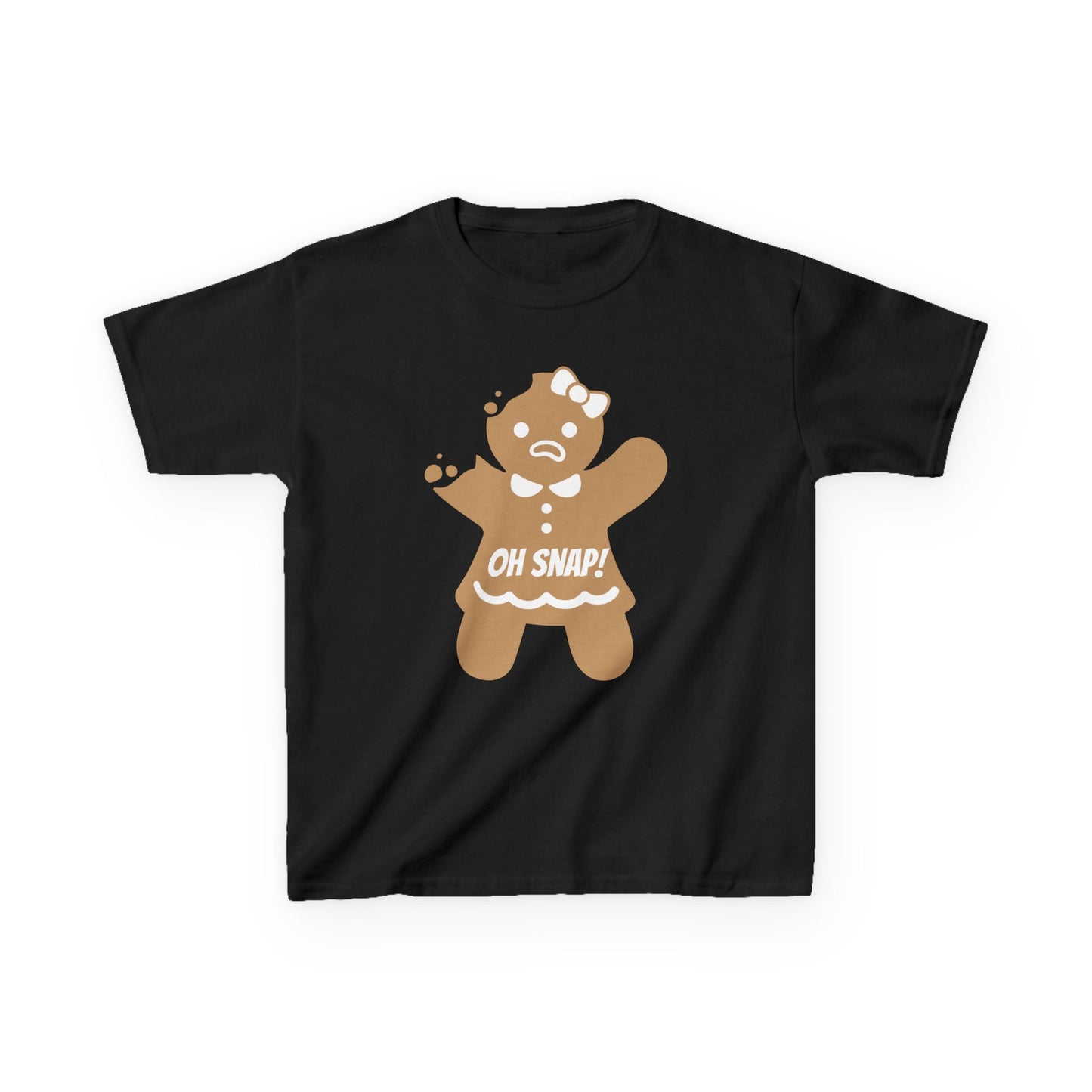 Oh Snap! Broken Gingerbread Girl, Kids Tee - Funny Holiday Shirt for Christmas and Gingerbread lovers