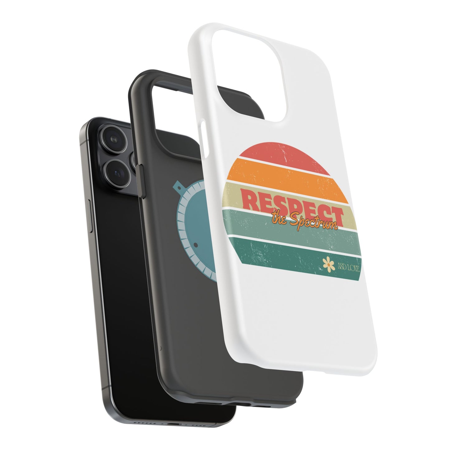 Vintage Rainbow: Respect the Spectrum - ASD Awareness Phone Case