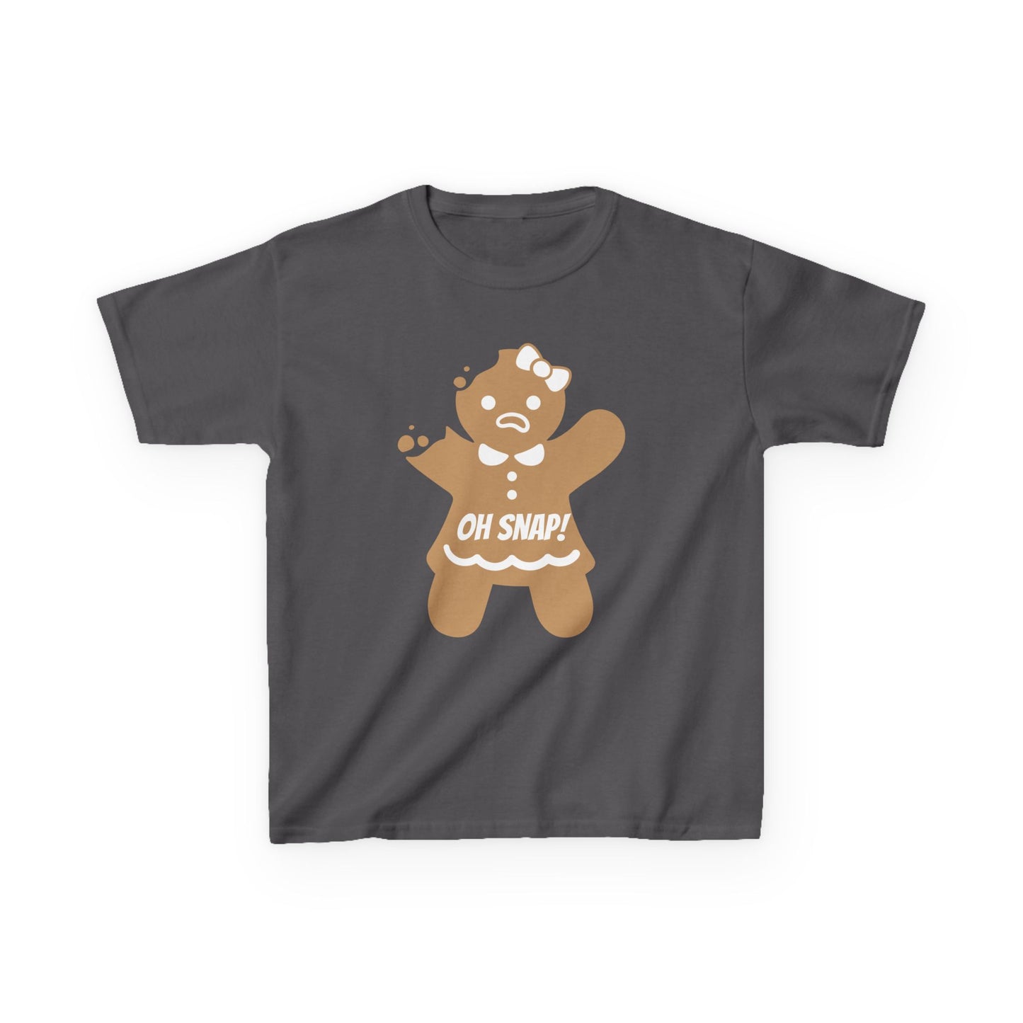 Oh Snap! Broken Gingerbread Girl, Kids Tee - Funny Holiday Shirt for Christmas and Gingerbread lovers