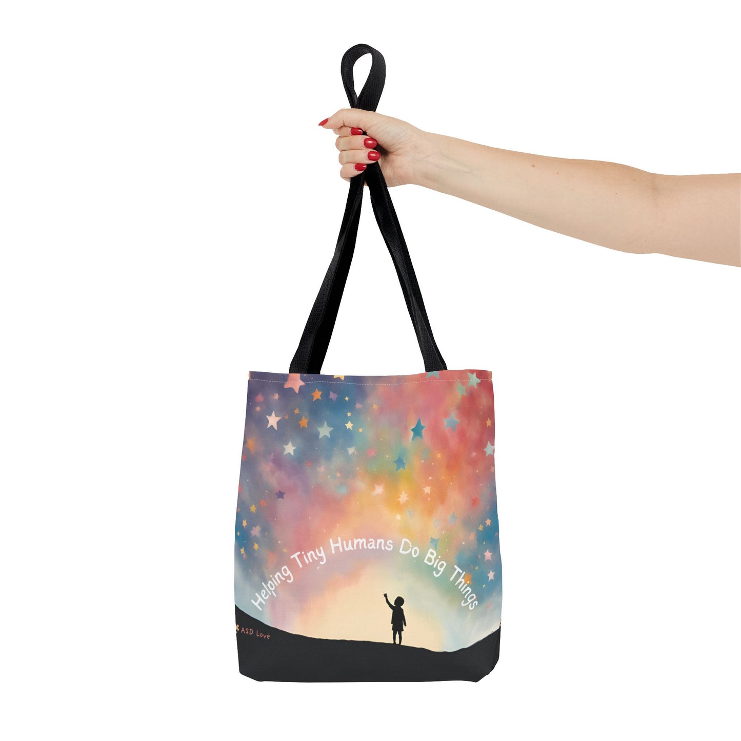 Helping Tiny Humans Do Big Things Tote - Inspiring Kids to Reach for the Stars