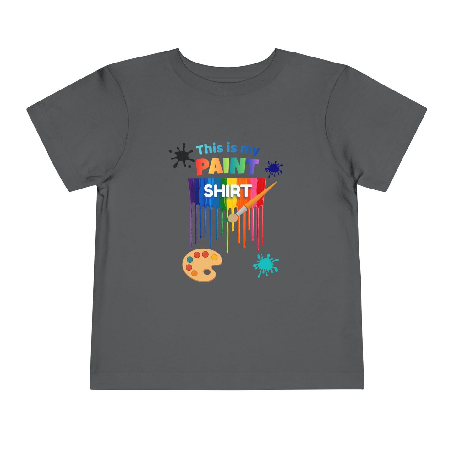 This Is My Paint Shirt Toddler Tee | Colorful Paint Palette Drips, Art Splash Design