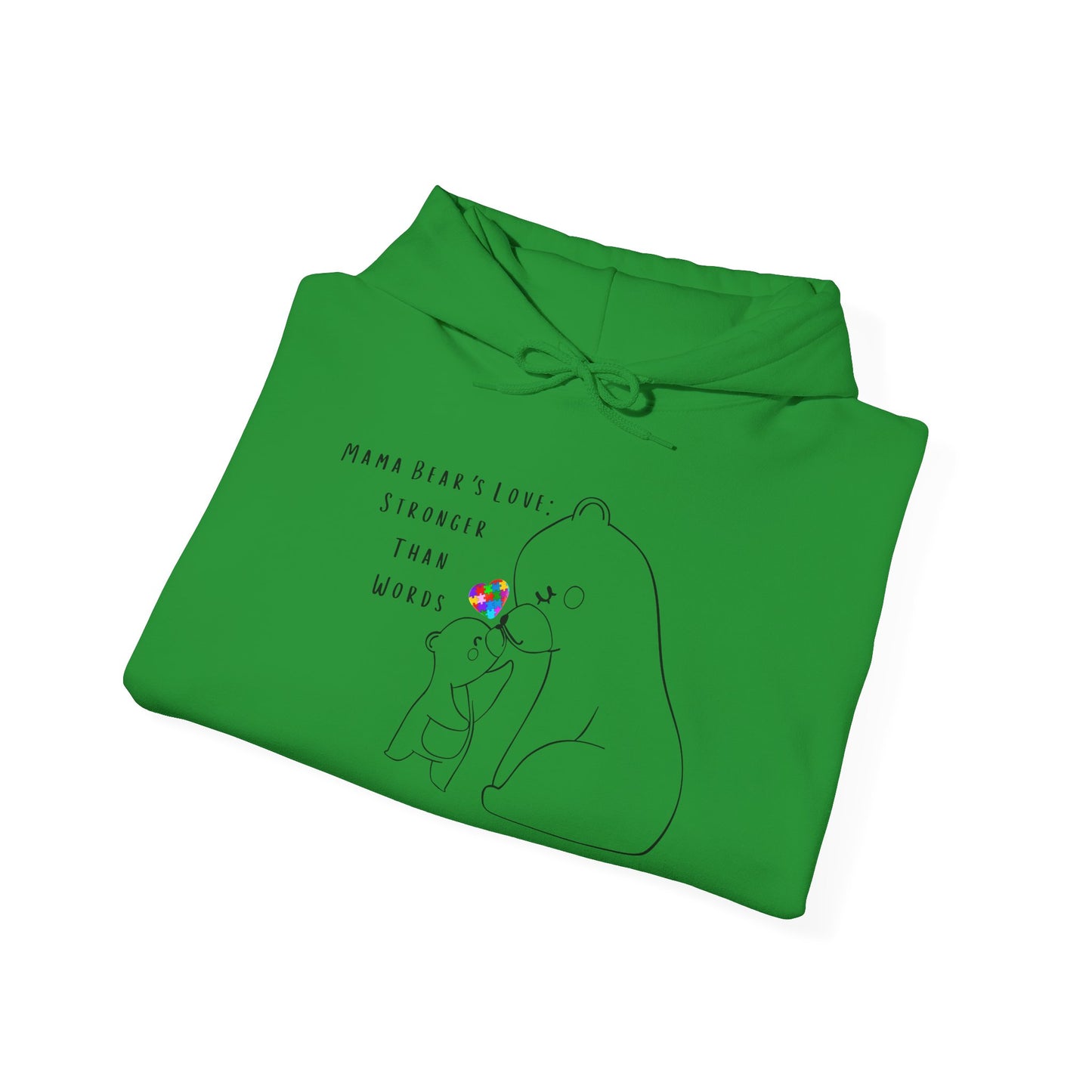 Stronger Than Words - Mama Bear's Love Hoodie - Autism Awareness Hoodie