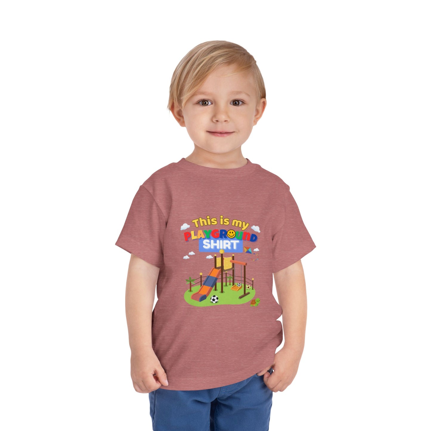 Playground Illustration Toddler Tee | Kids Slide Park Shirt