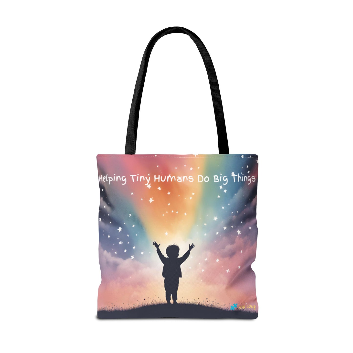 Helping Tiny Humans Do Big Things Tote - Inspiring Kids to Reach for the Stars