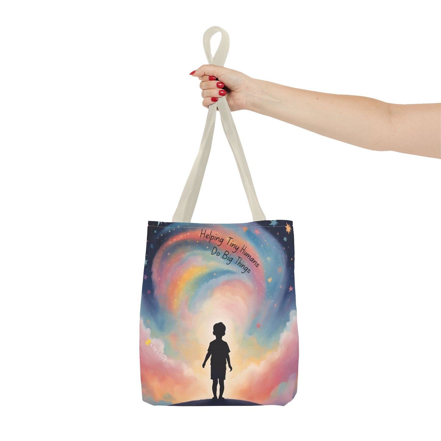 Helping Tiny Humans Do Big Things Tote - Inspiring Kids to Reach for the Stars